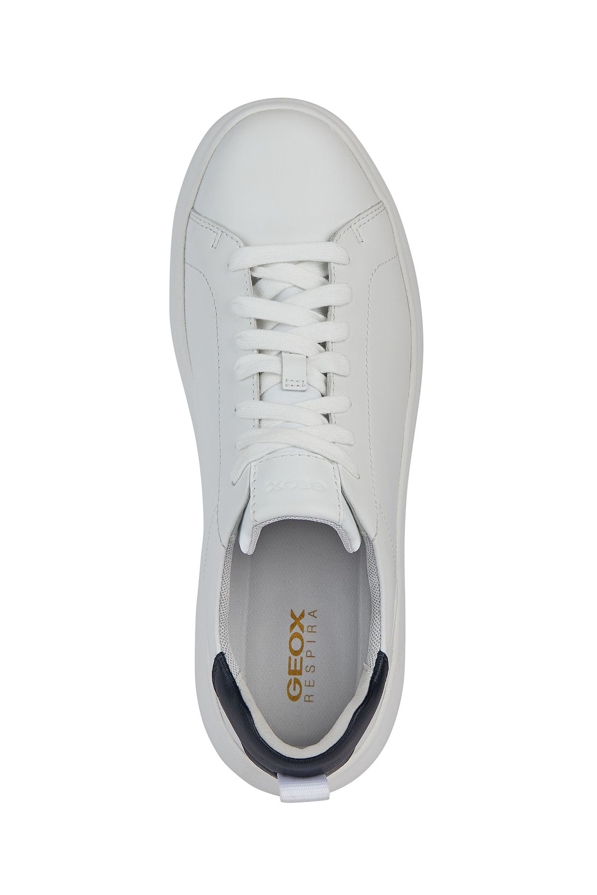 Geox-White Spherica EC4.1 - Lace-Up Leather Sports Sneaker U45FUA00043C1000 5