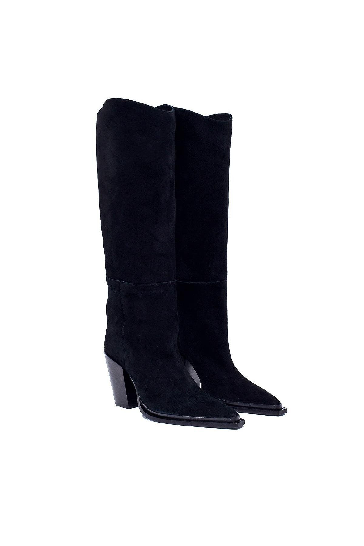 Sofia Baldi-Herd Black Suede Women's Heeled Boots 3