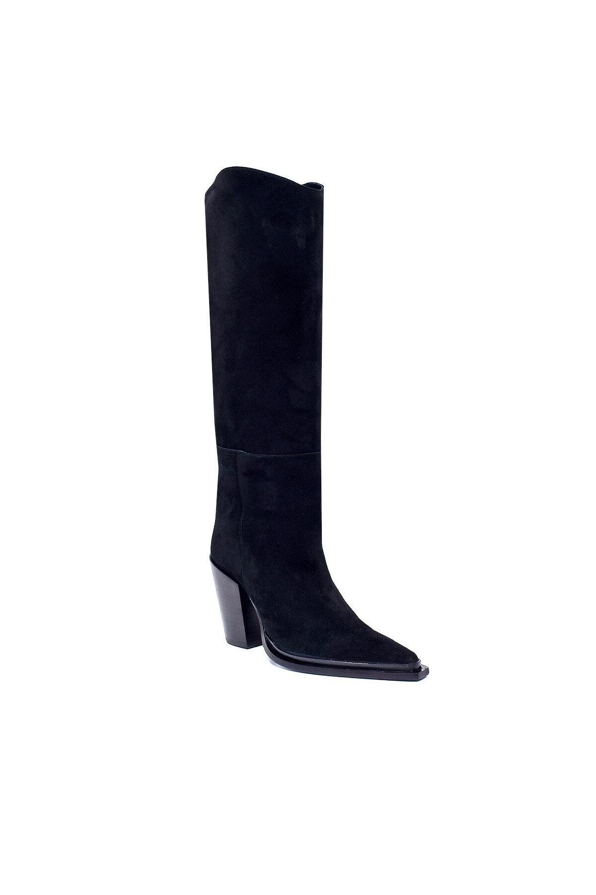 Sofia Baldi-Herd Black Suede Women's Heeled Boots 2