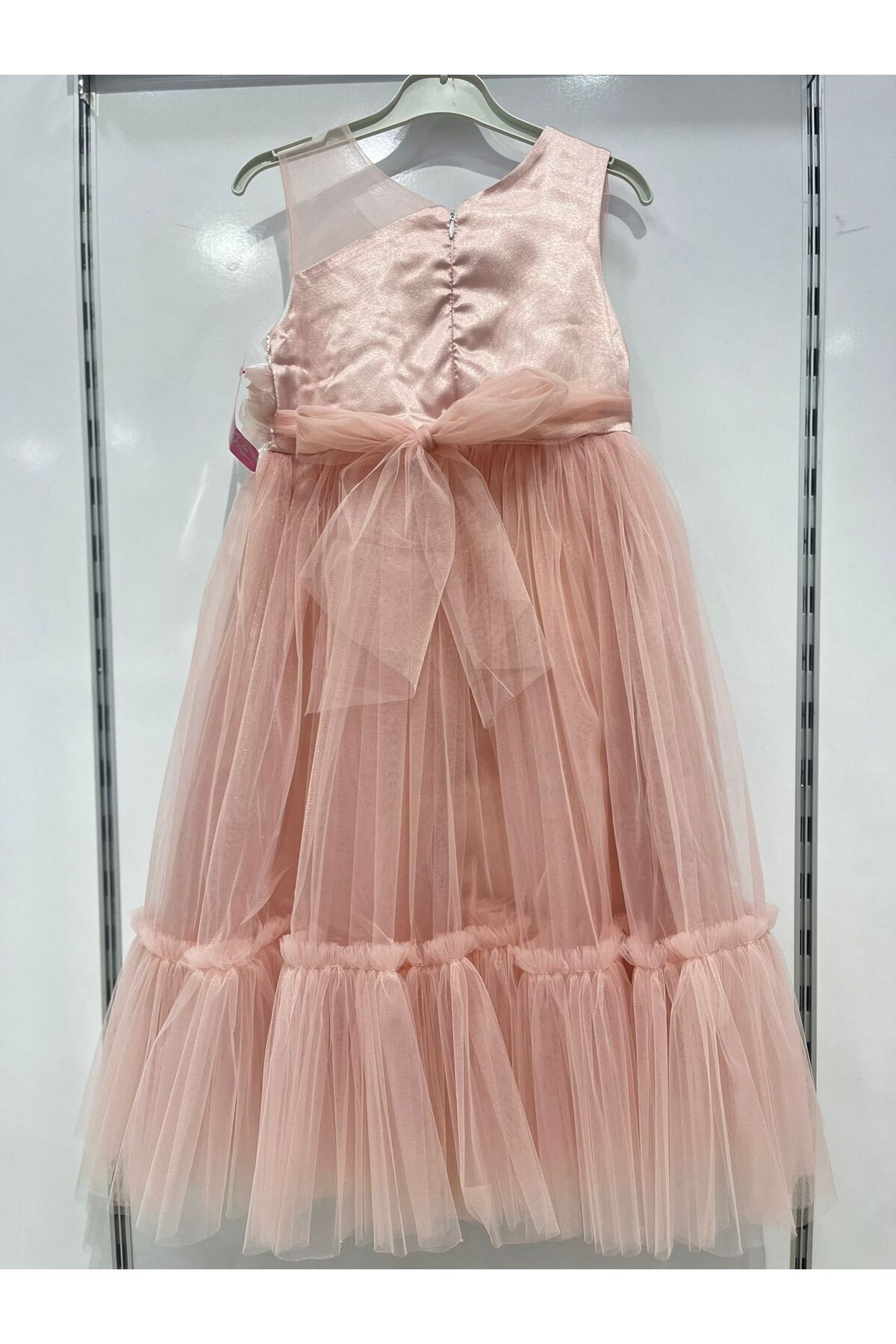 ugurbocegicocukdunyası-Ladybugchildren's 4408 Rose Front Tulle Girl's Evening Dress 4