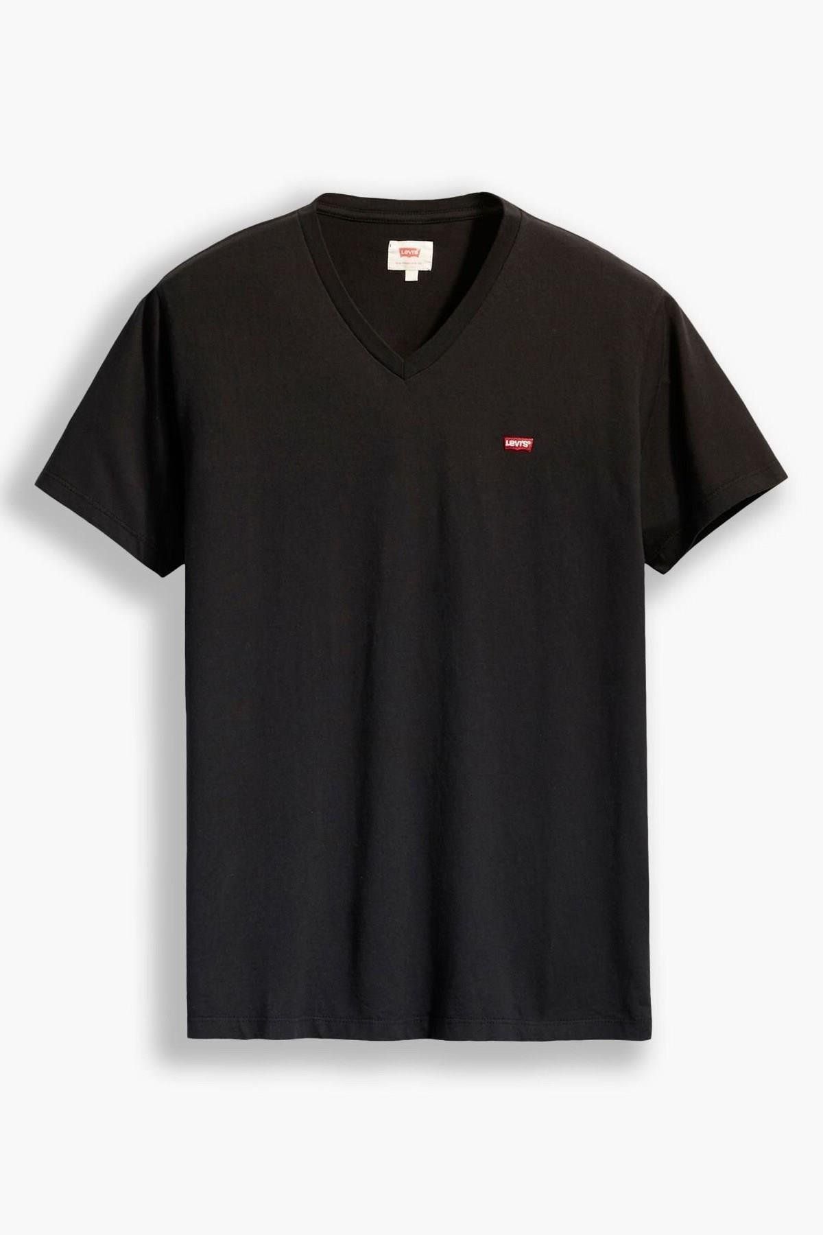 تی شرت سیاه مردانه اوریگ Hm Vneck مشکی مشکیs 85641-0016 Levi's