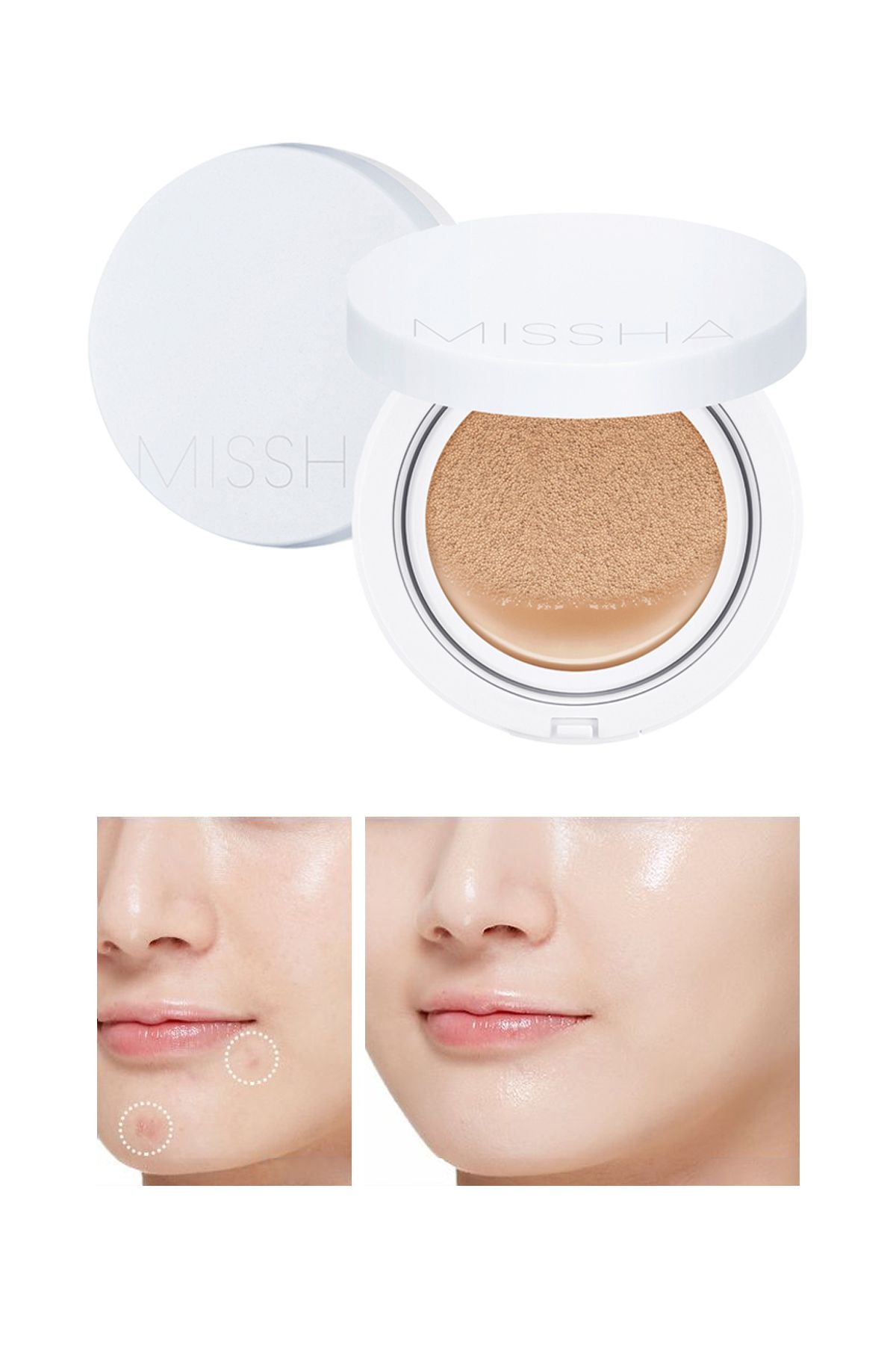 Missha Nemli Ve Pürüzsüz Görünüm Sunan Cushion Fondöten Magic Cushion Moist Up SPF 50+/PA+++ (No.23)