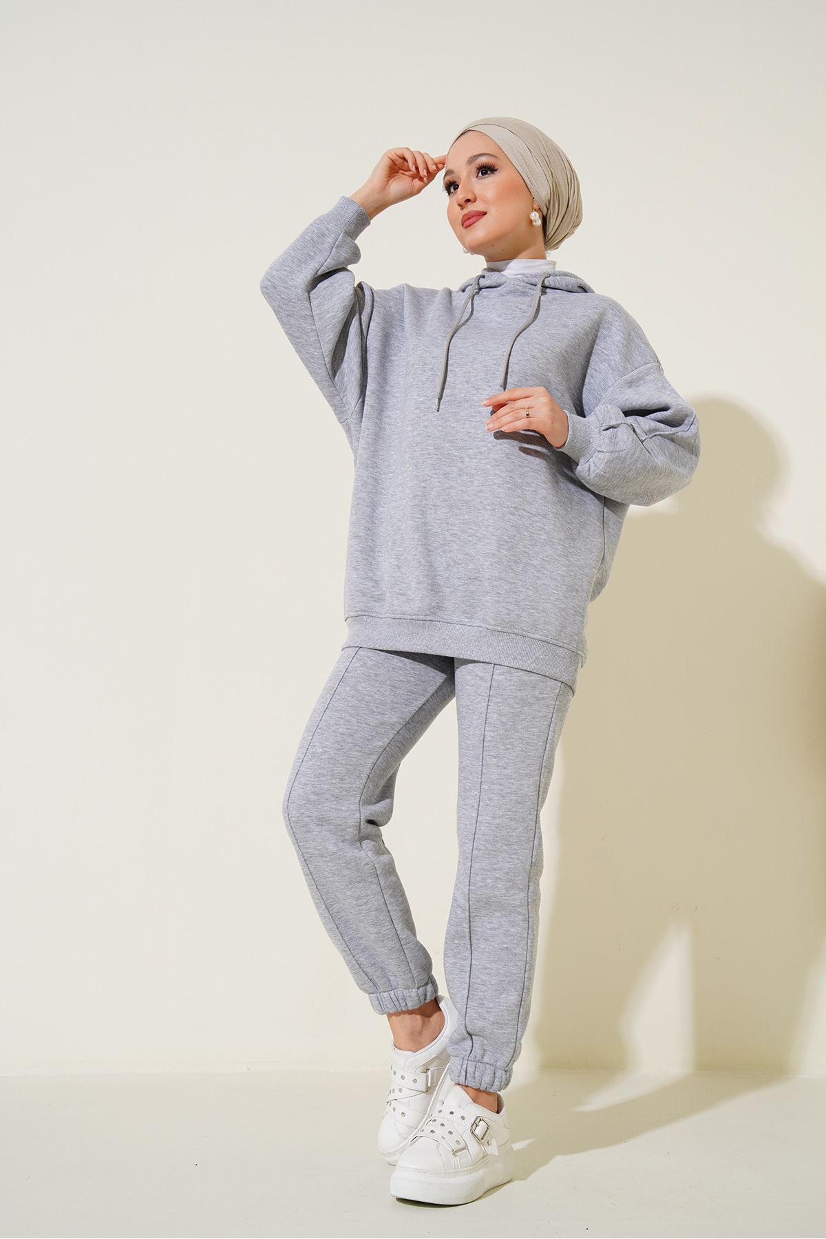 Bigdart-55434 Σετ φόρμας Oversize - Γκρι 3