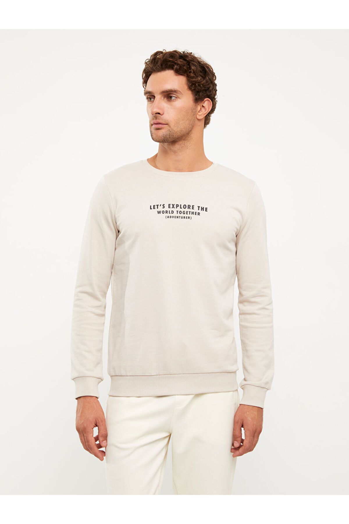 LC Waikiki-Ανδρικό φούτερ - Crew Neck, Μακρυμάνικο, εμπριμέ 2