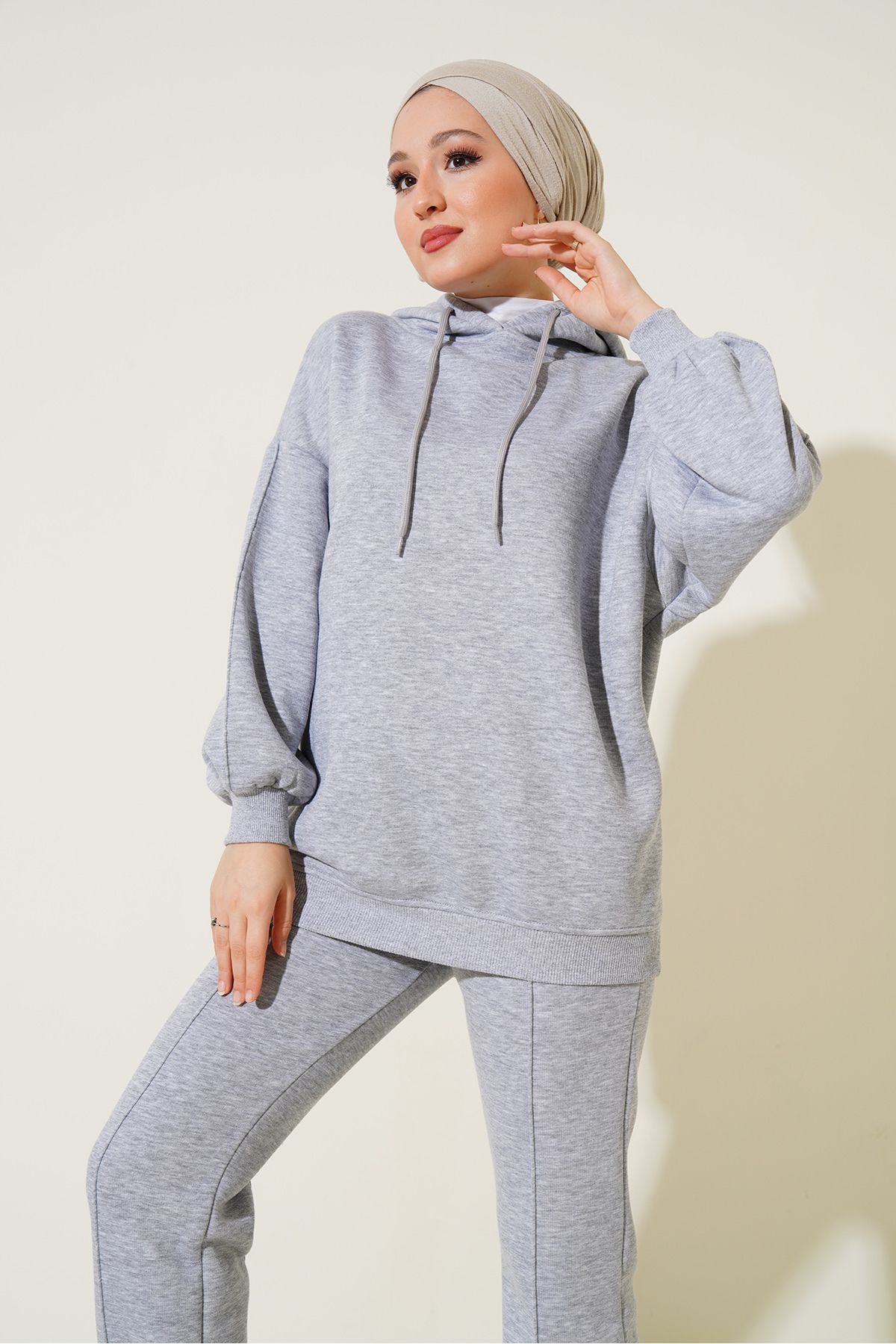 Bigdart-55434 Σετ φόρμας Oversize - Γκρι 2