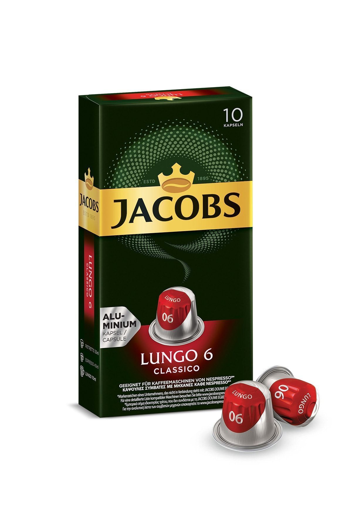 Jacobs Lungo 6 Classic Nespresso Uyumlu Alüminyum Kapsül Kahve 10'lu