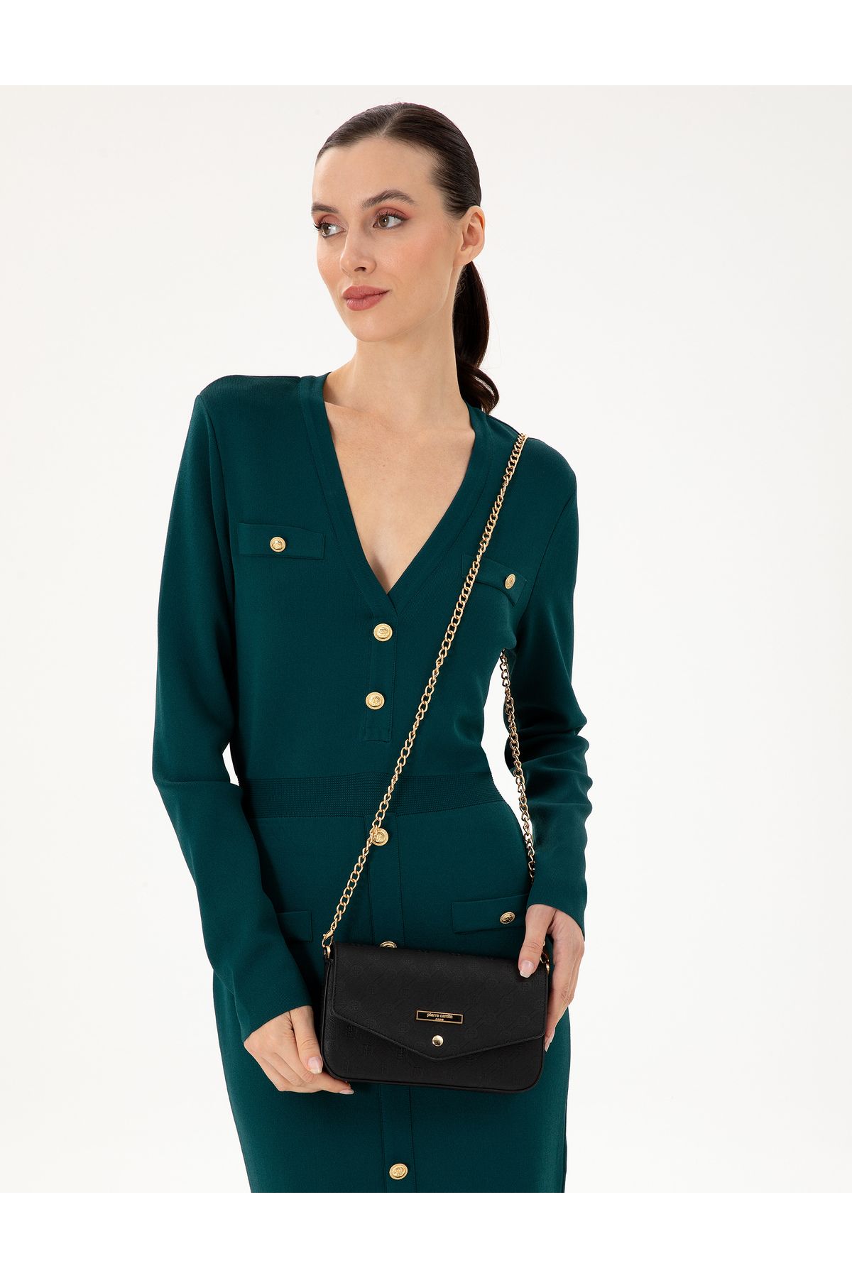 کیف کراس بادی مشکی 50296229-VR046 Pierre Cardin
