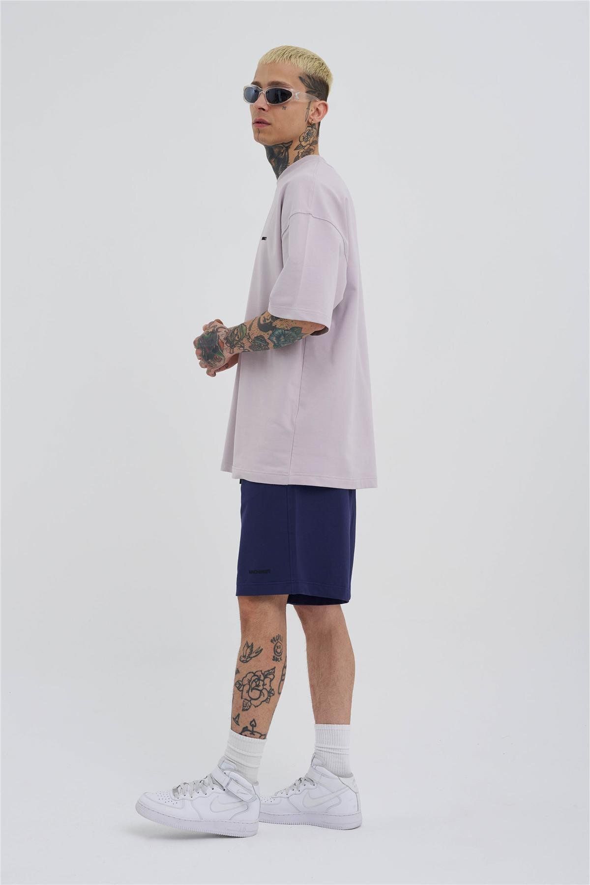 شلوارک و برمودا آبی مردانه یونیسکس Oversize Basic Pocket Blue Machinist