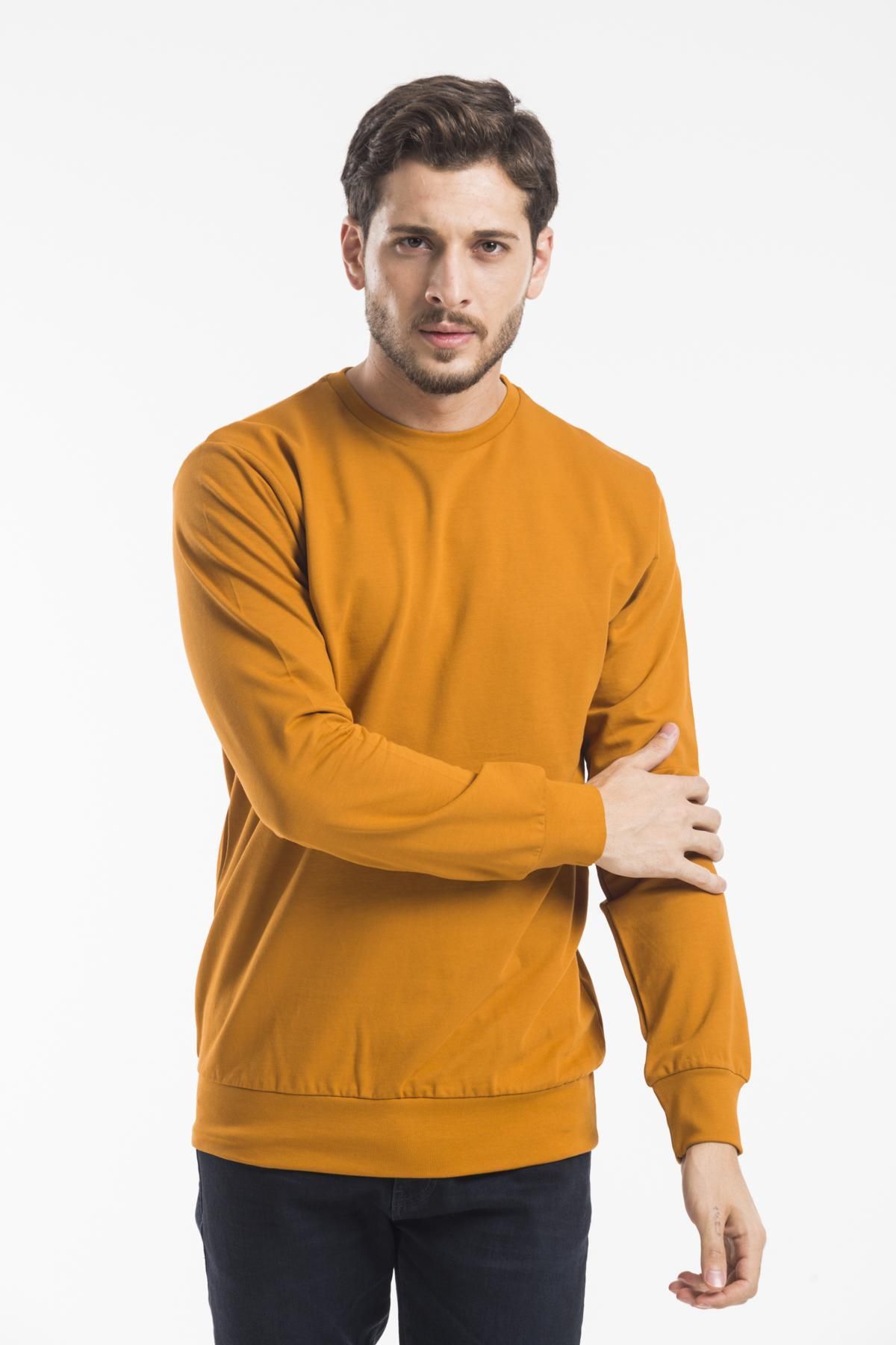 Superlife-Men's Crew Neck Regular Fit Thin Sweatshirt Spr 20k30 2