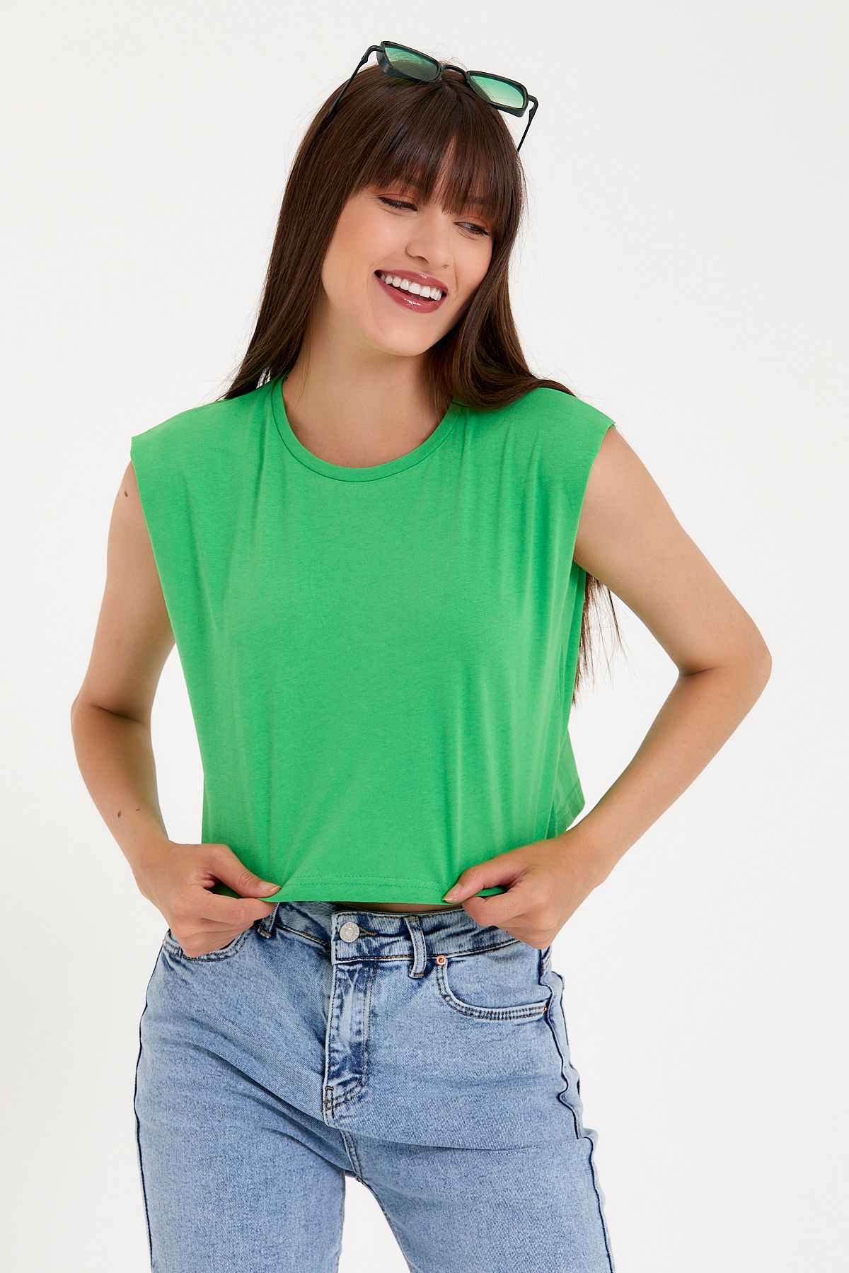 Superlife-Tricou Crop pentru damă, cu croiala normală Spr22tsk128 6