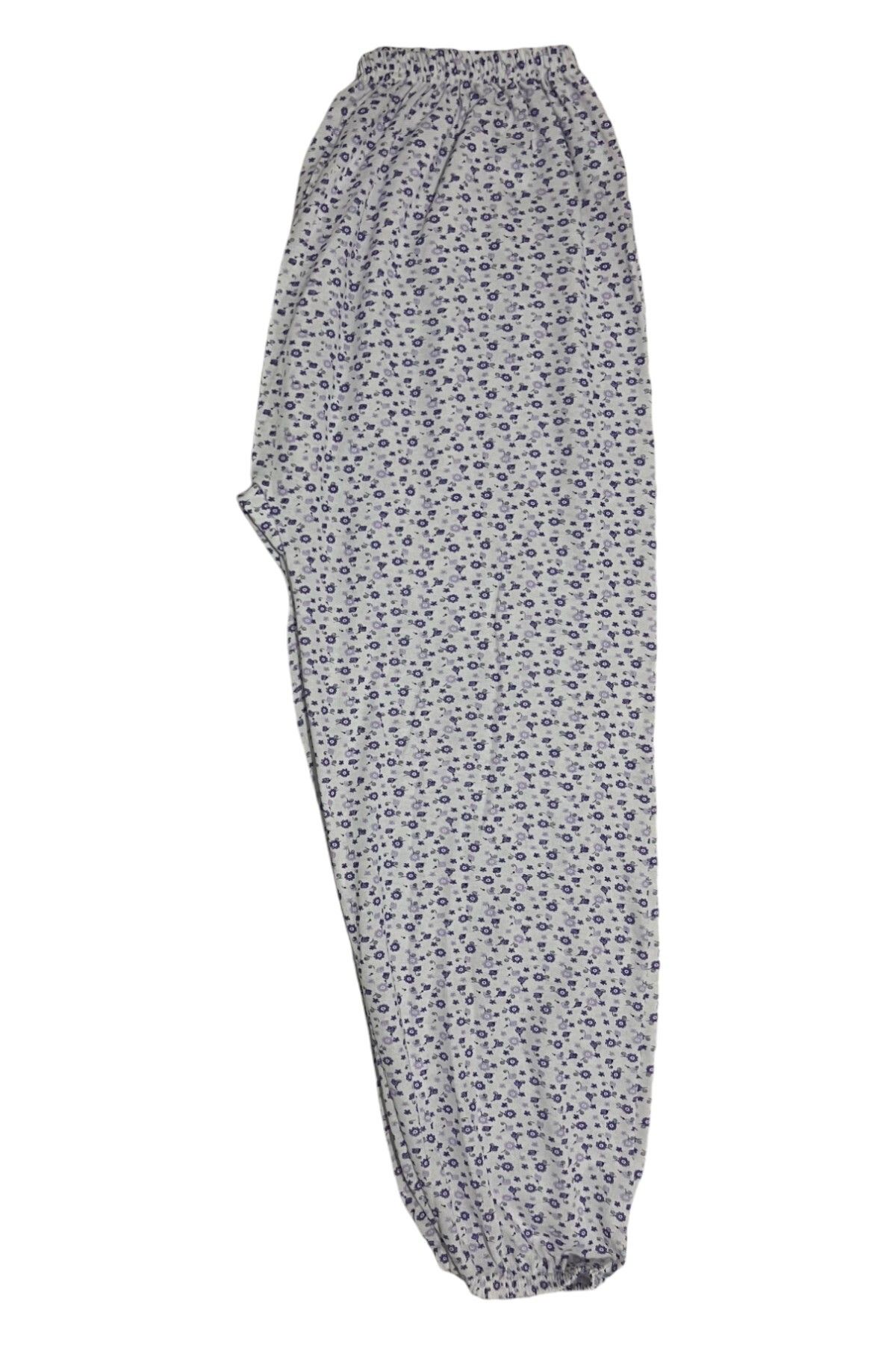 SİERNA Kadın Kışlık Anne Desenli Uzun Beli Lastikli Penye Pijama Altı Bilek Lastikli srn-004480