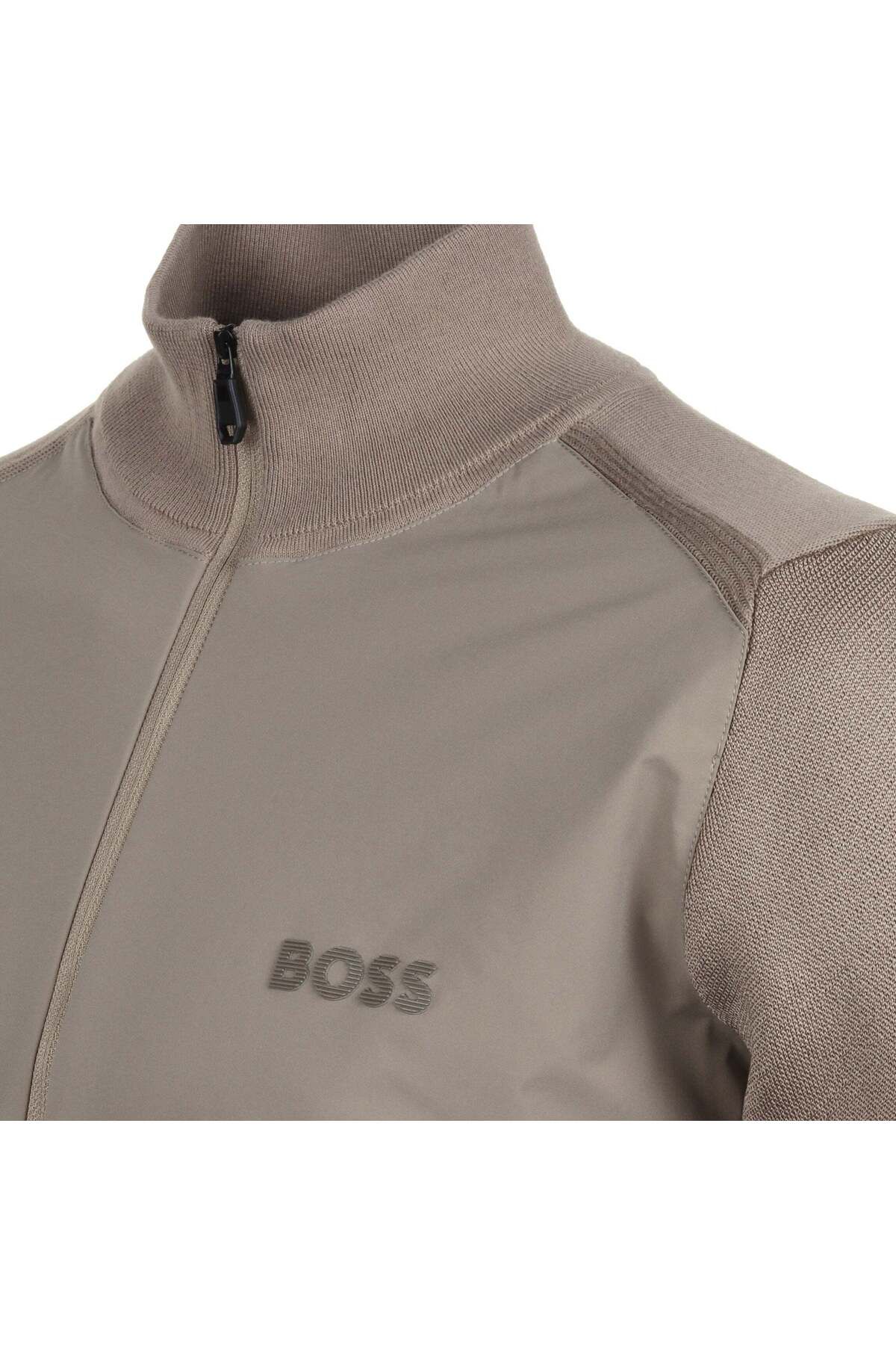 کت مردانه بسته به یقه آستین بلند 50523174 334 جزئیات روبان برند مناسب BOSS