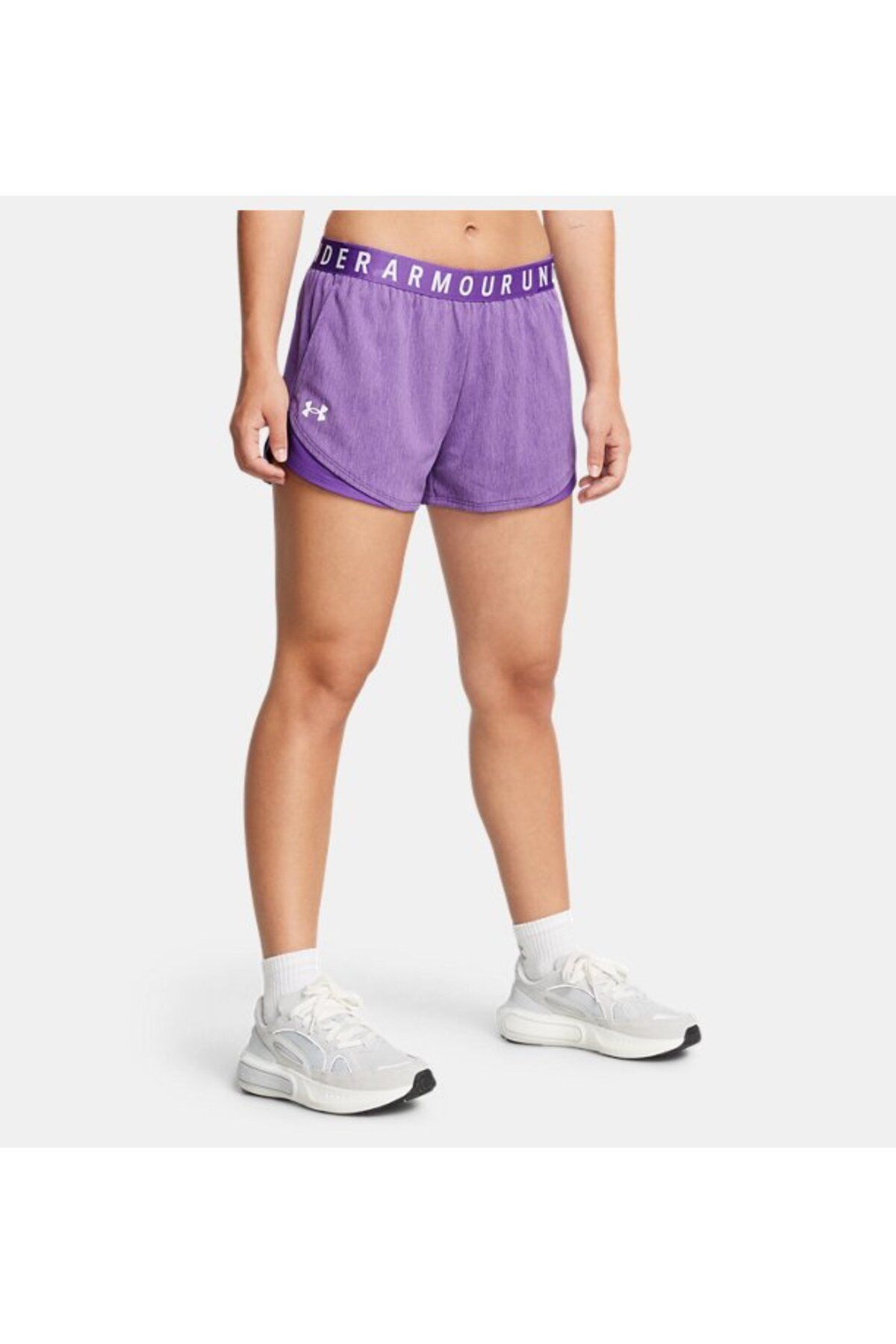 Under Armour-Women's Makra Logo Waist Elastic Comfortable Short Purple Shorts 1349125 -525 1