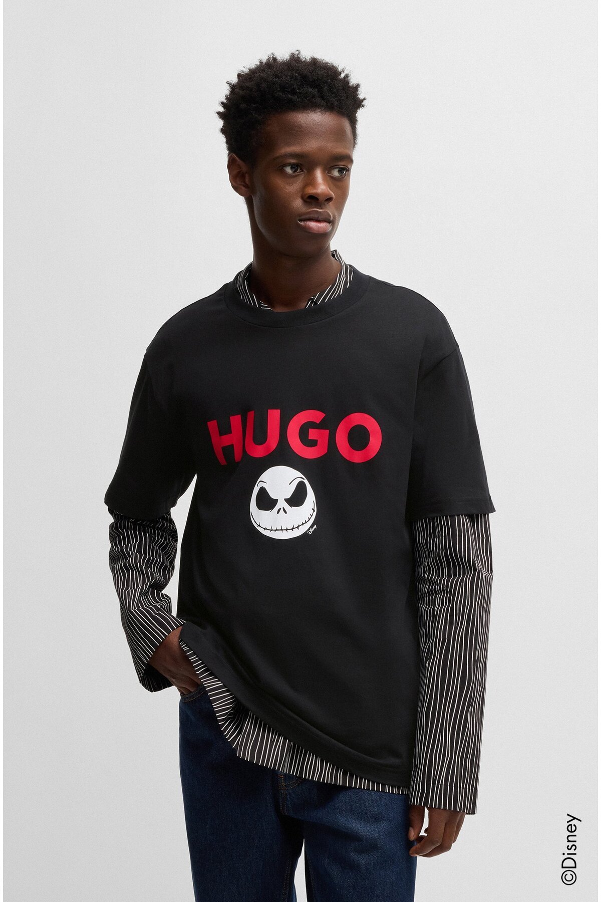 هوگو تی‌شرت آستین کوتاه مردانه طرح لوگو، یقه گرد، کد ۵۰۵۳۷۹۸۶-۰۰۱