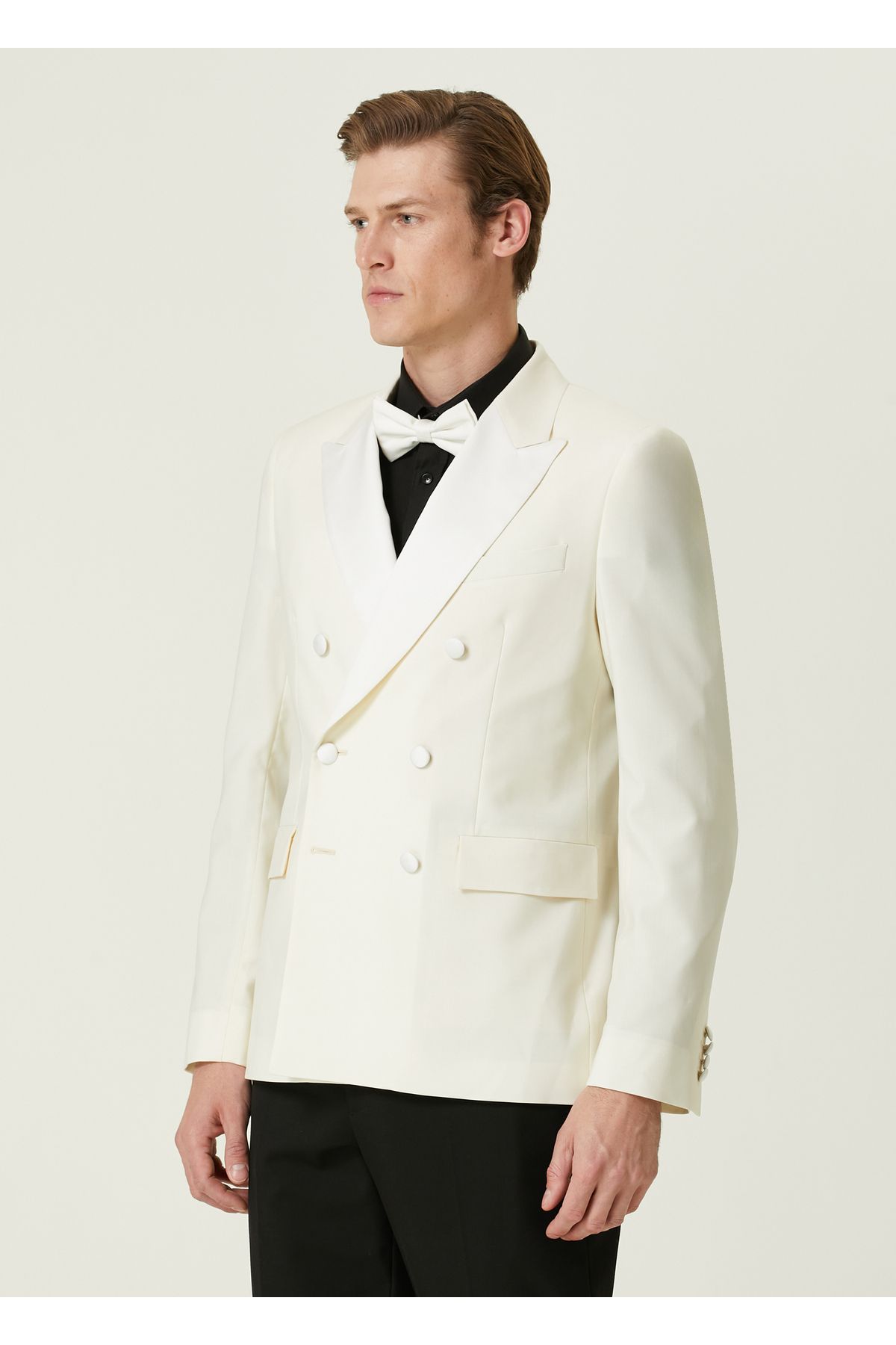 Paul Smith-White Wool Tuxedo Jacket Size: 50 3