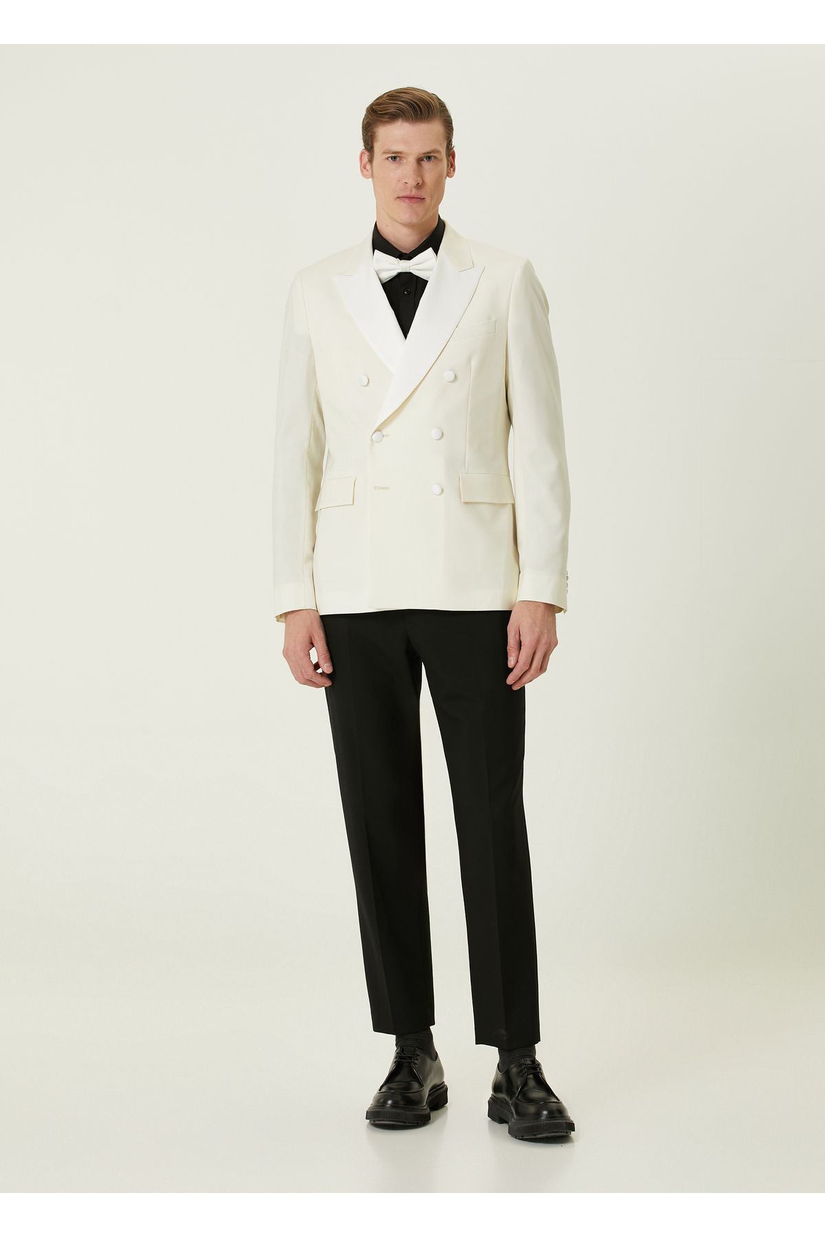Paul Smith-White Wool Tuxedo Jacket Size: 50 2