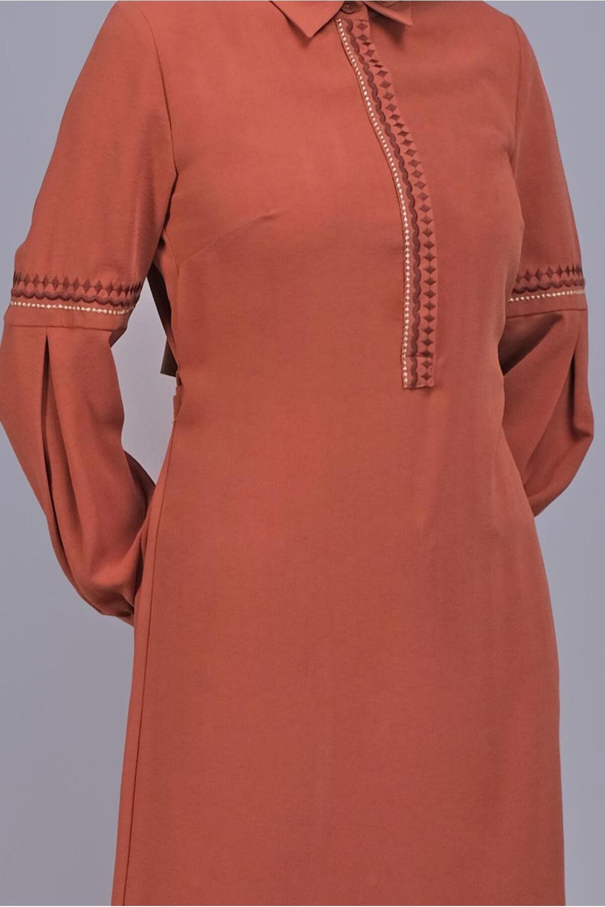 Alvina-Belted Embroidered Tunic - Model 40739 4