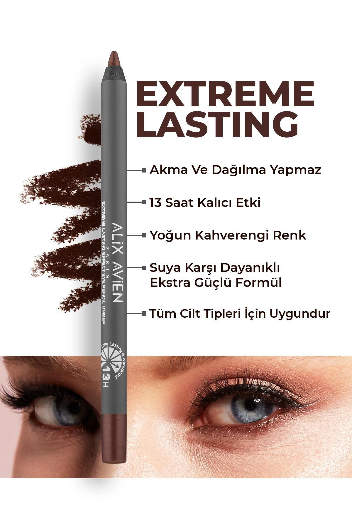 Suya Dayanıklı Göz Kalemi - 13 Saat Kalıcı Etki - Extreme Lasting Effect Eye Pencil Umber