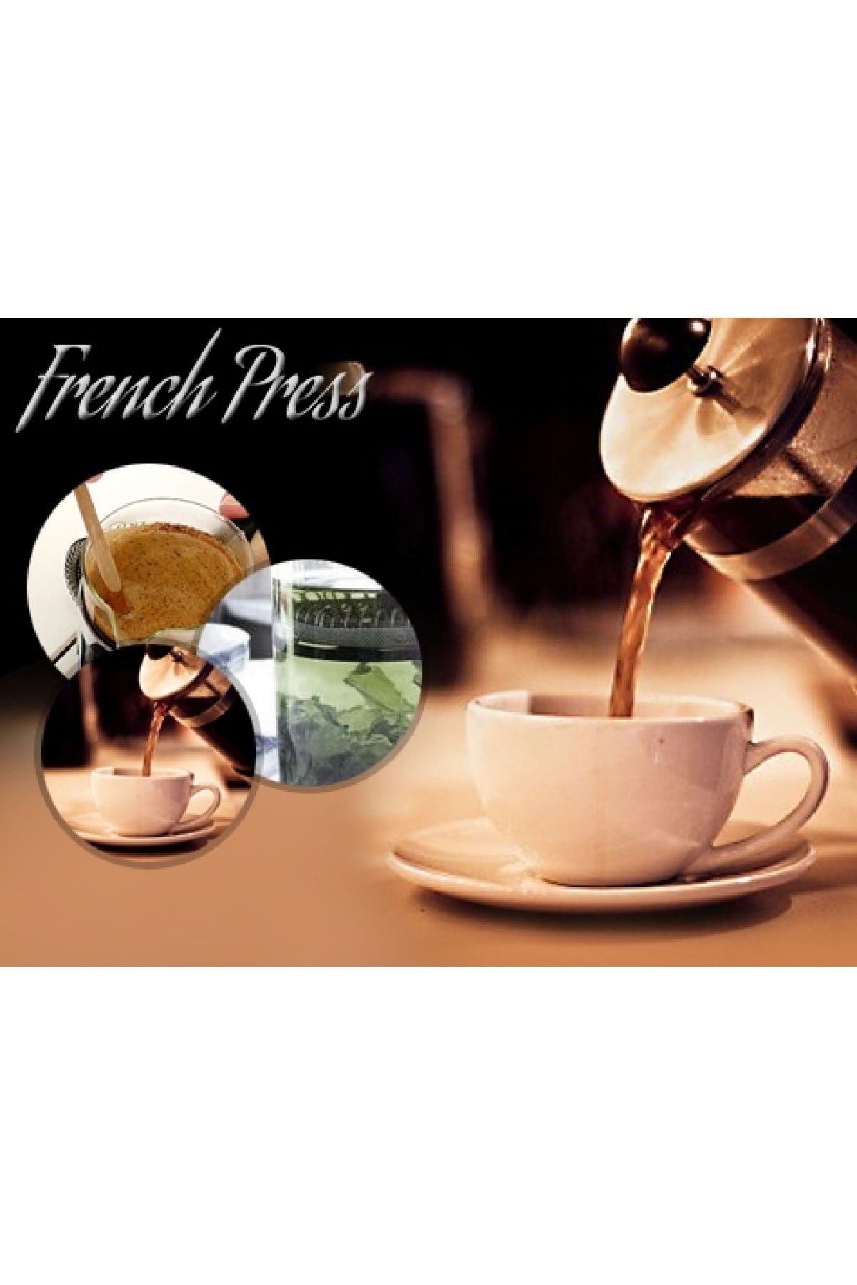 naque French Press Süzgeçli Çay ve Kahve Kupası (350 ml)