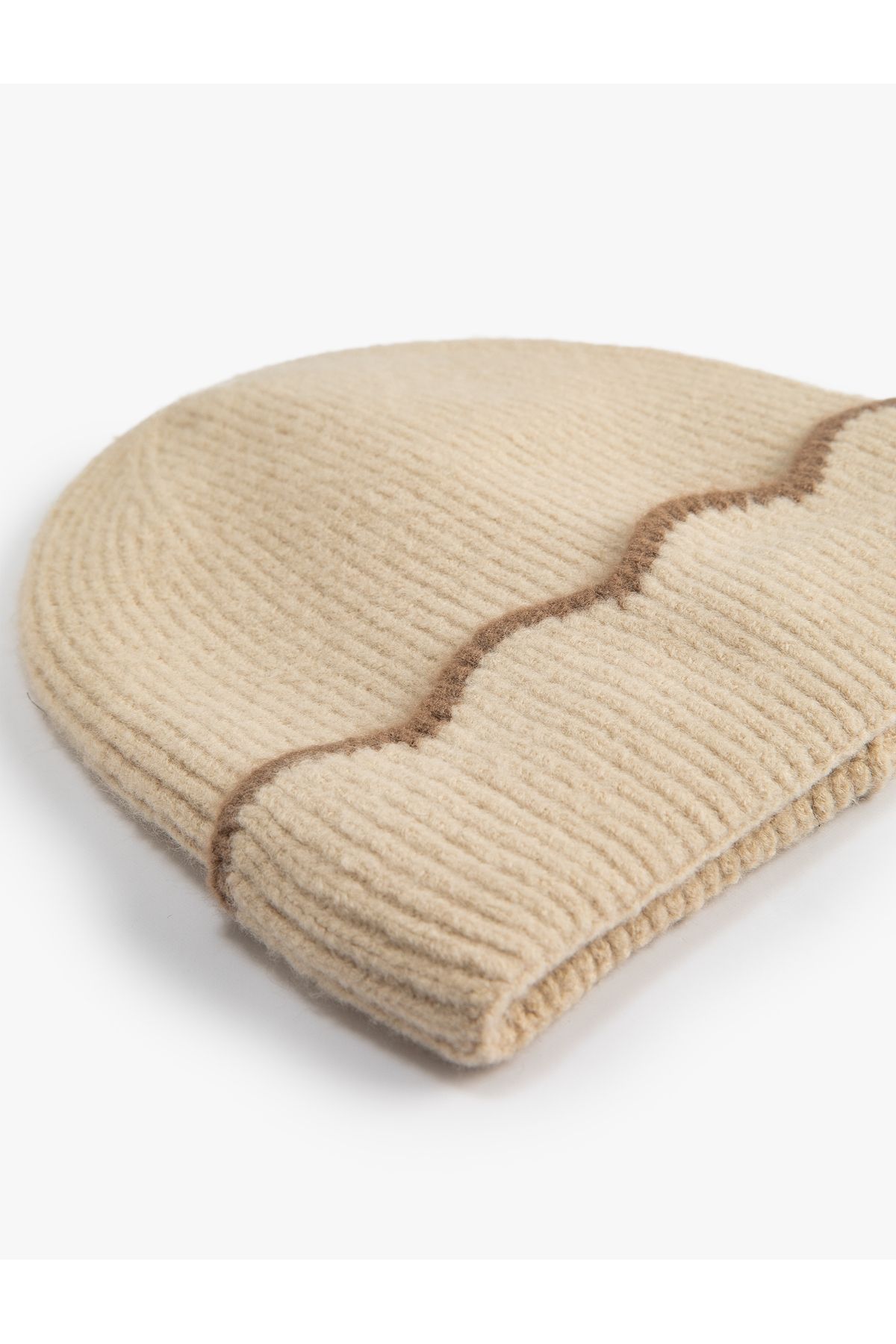 Koton-Layered Knitted Beanie with Stitching Detail 3