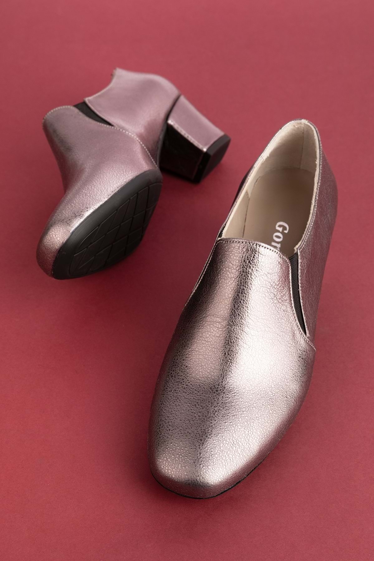 Gondol-Medium Size Genuine Leather Heeled Shoes - Vdt.62 6