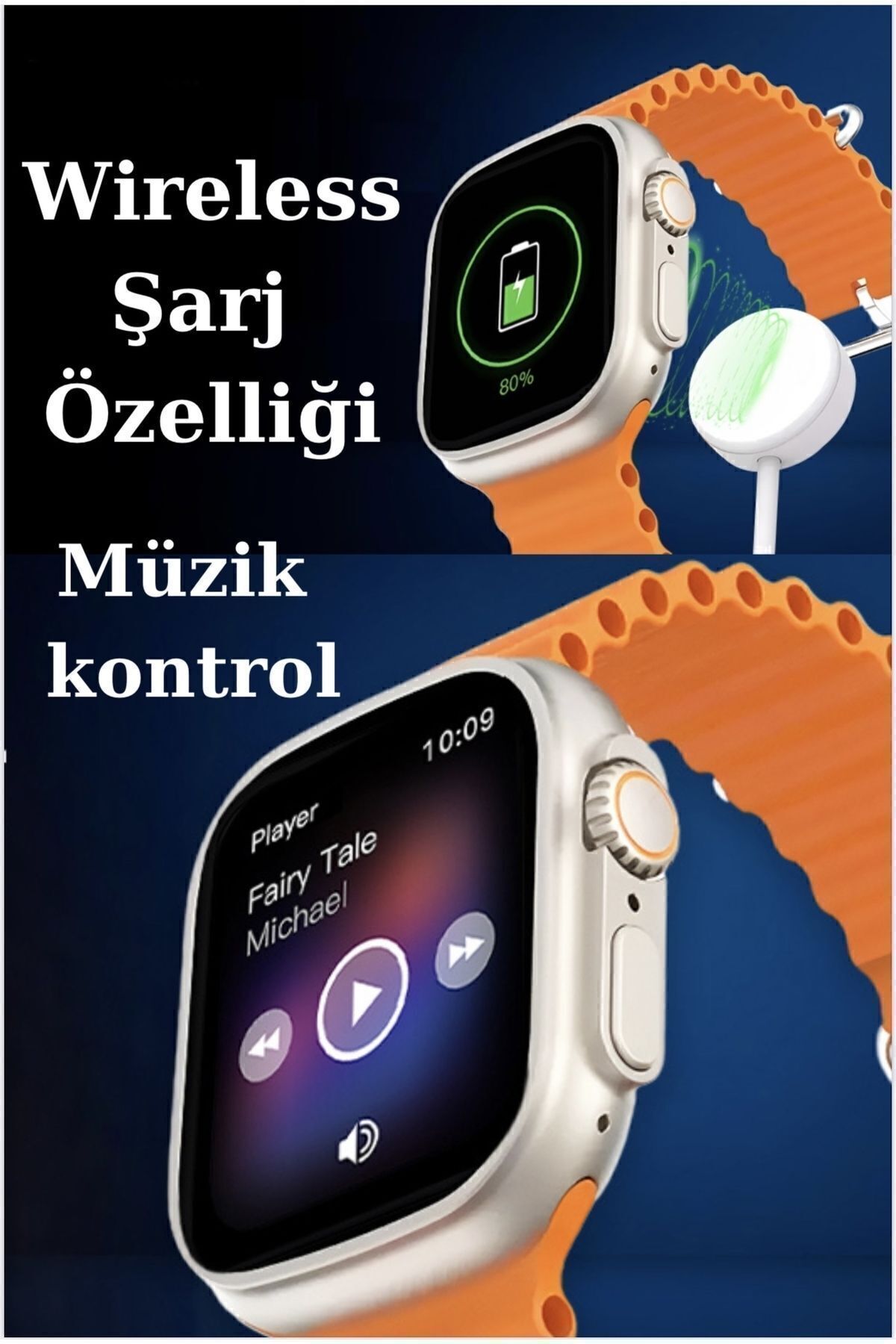 kadwex Akıllı Saat 7 In 1 Ultra2 Watch9 7 Kordon Hediyeli Smart Watch 7 Kordonlu Bluetooth-3