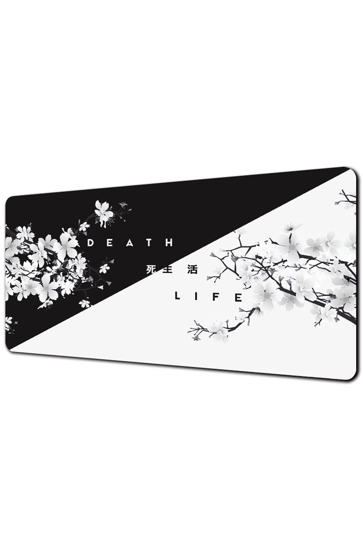 CSMY-30x60cm Black and White Cherry Blossom Gaming Mouse Pad 900x400 XL Extended Large Mouse Mat Desk Pad 6