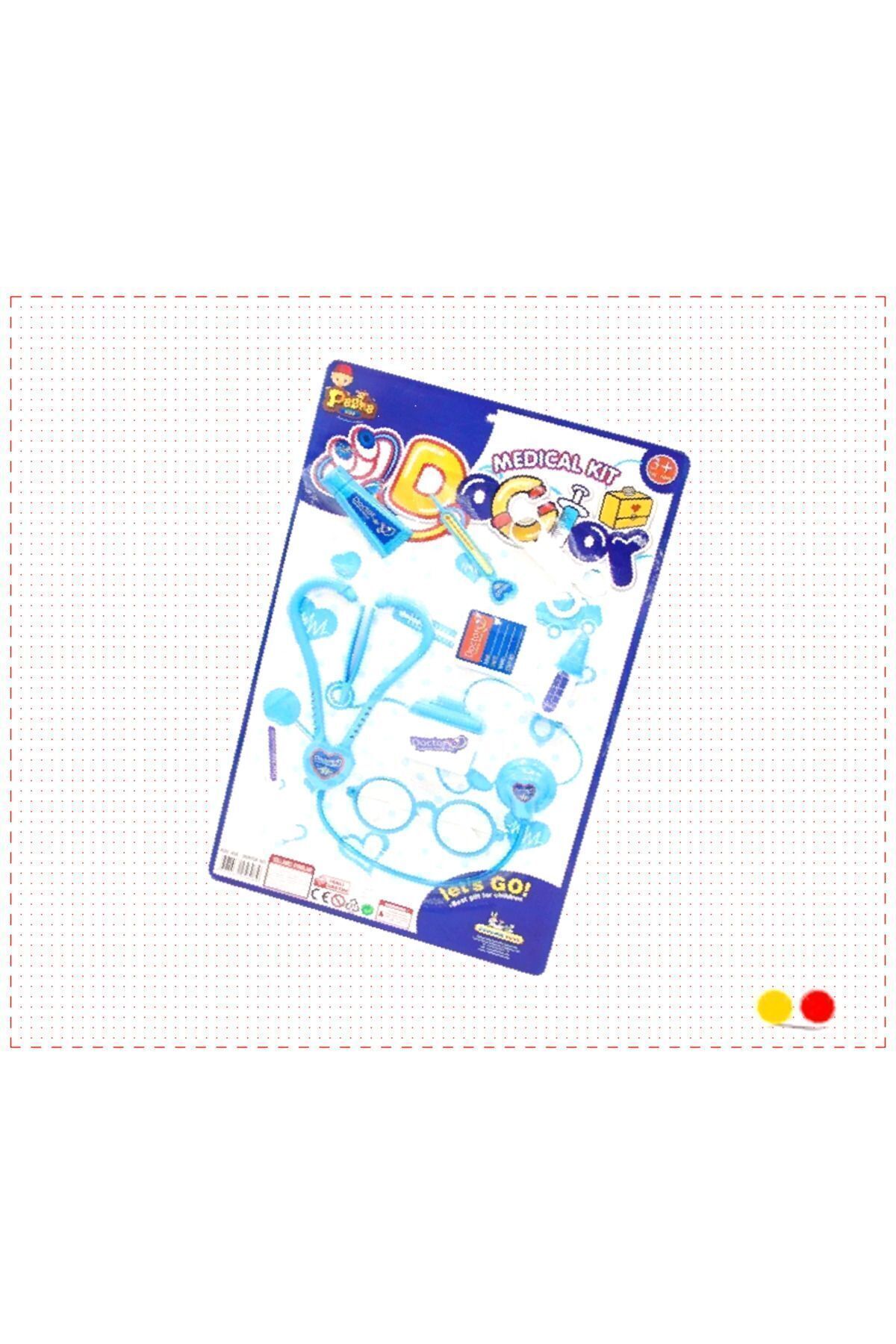 OMZ Kartela Oyuncak Doktor Oyun Seti 10 Parça Mavi Kız Erkek Cocuk Egitici Montessori Oyuncaklar fotoğrafı 4 (önizleme)