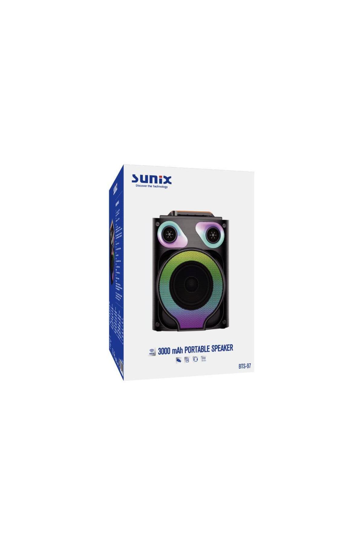 Sunix 3000 Mah Ledli Taşınabilir Bluetooth Hoparlör Bts-97