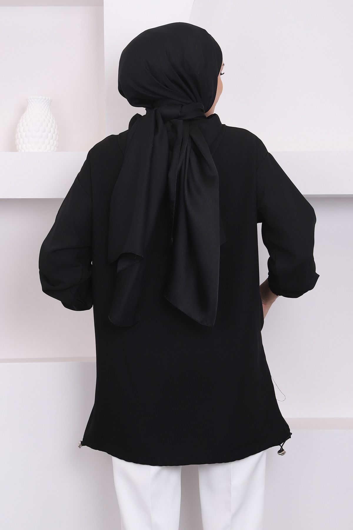 İmajButik-Hooded Zippered Black Cap 4