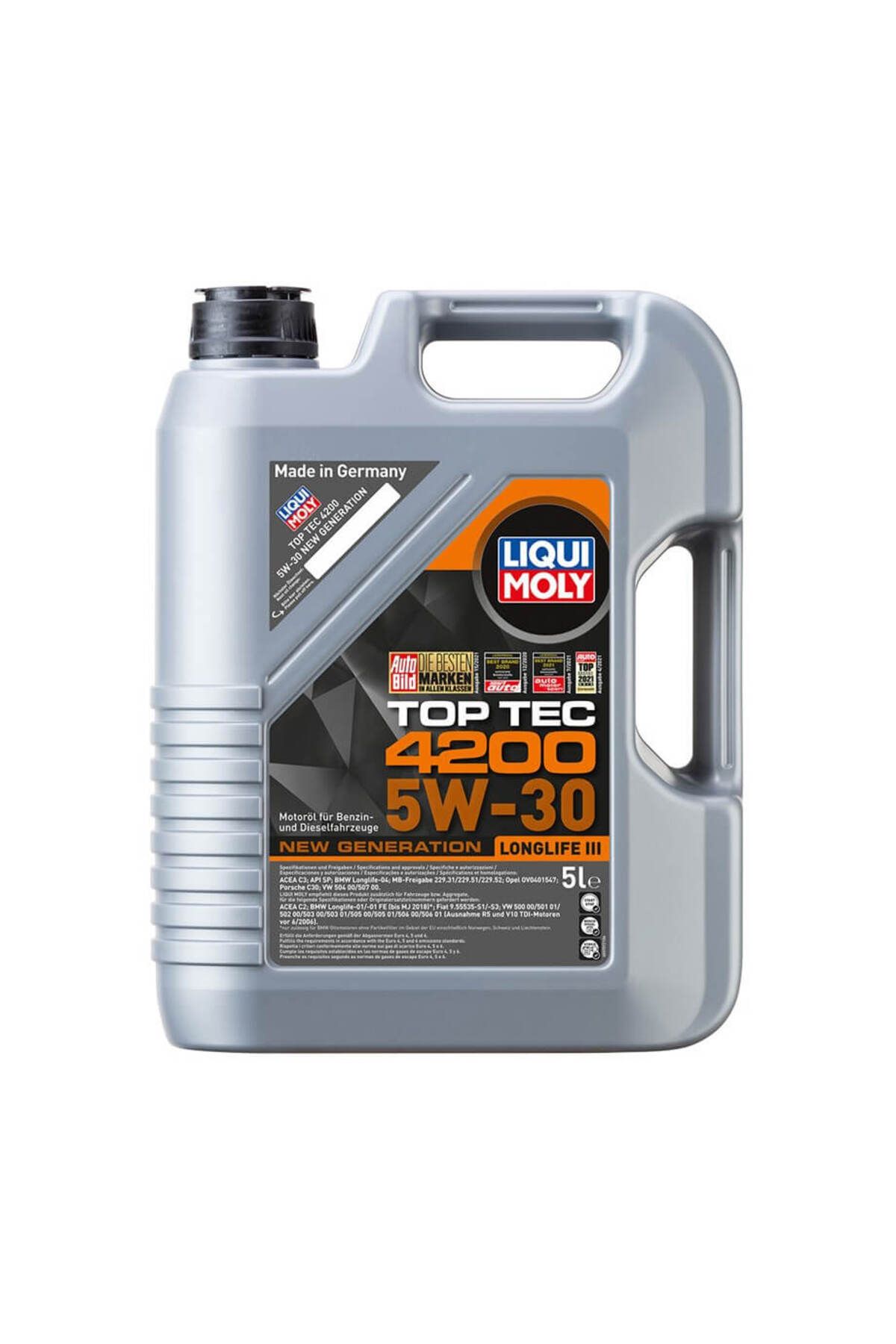 Liqui Moly 5w30 Motor Yağı Tam Sentetik Top Tec 4200 5 Litre (8973)( 2024 Yılı Üretim )