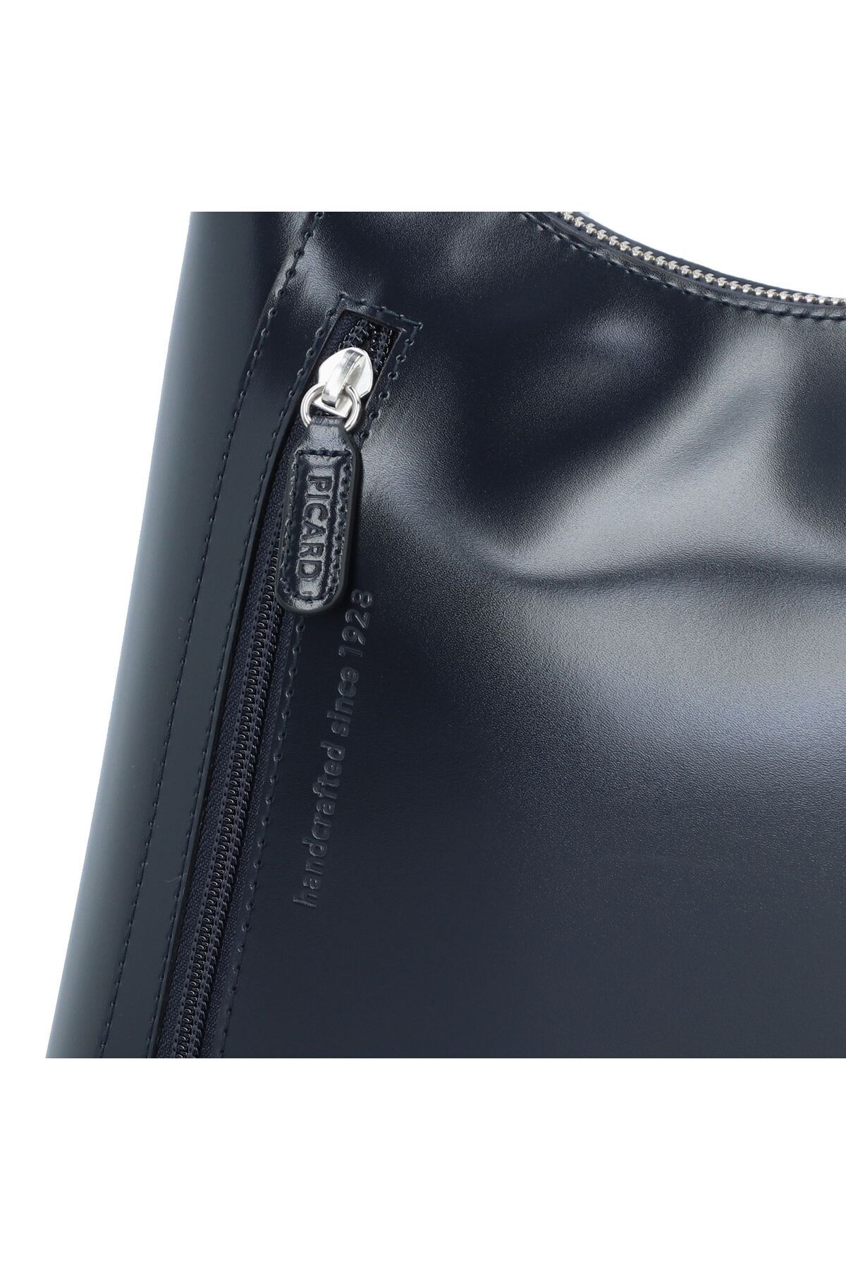 Picard-Black Tie Shoulder Bag Leather 34 cm 4