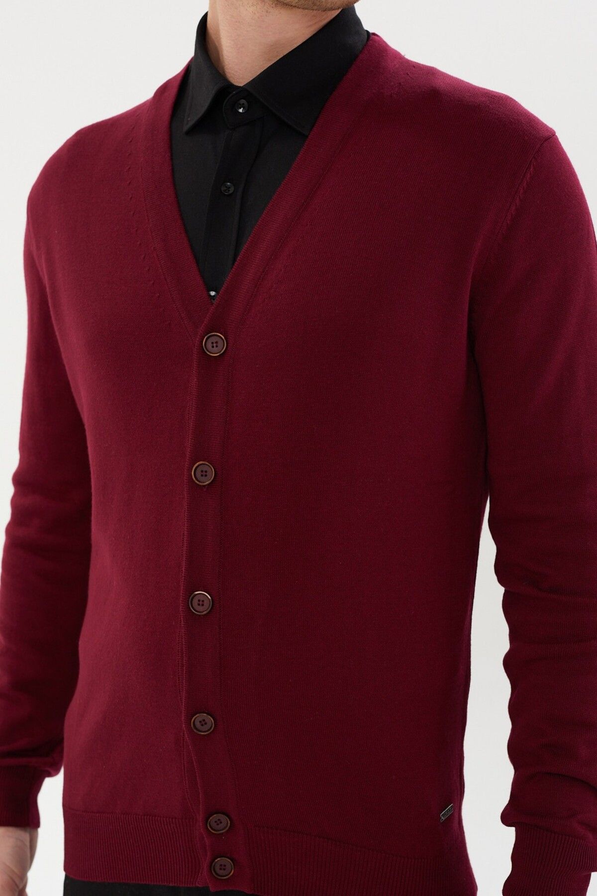 Tony Montana-Basic Long Sleeve Buttoned Knitwear-T-1082 2