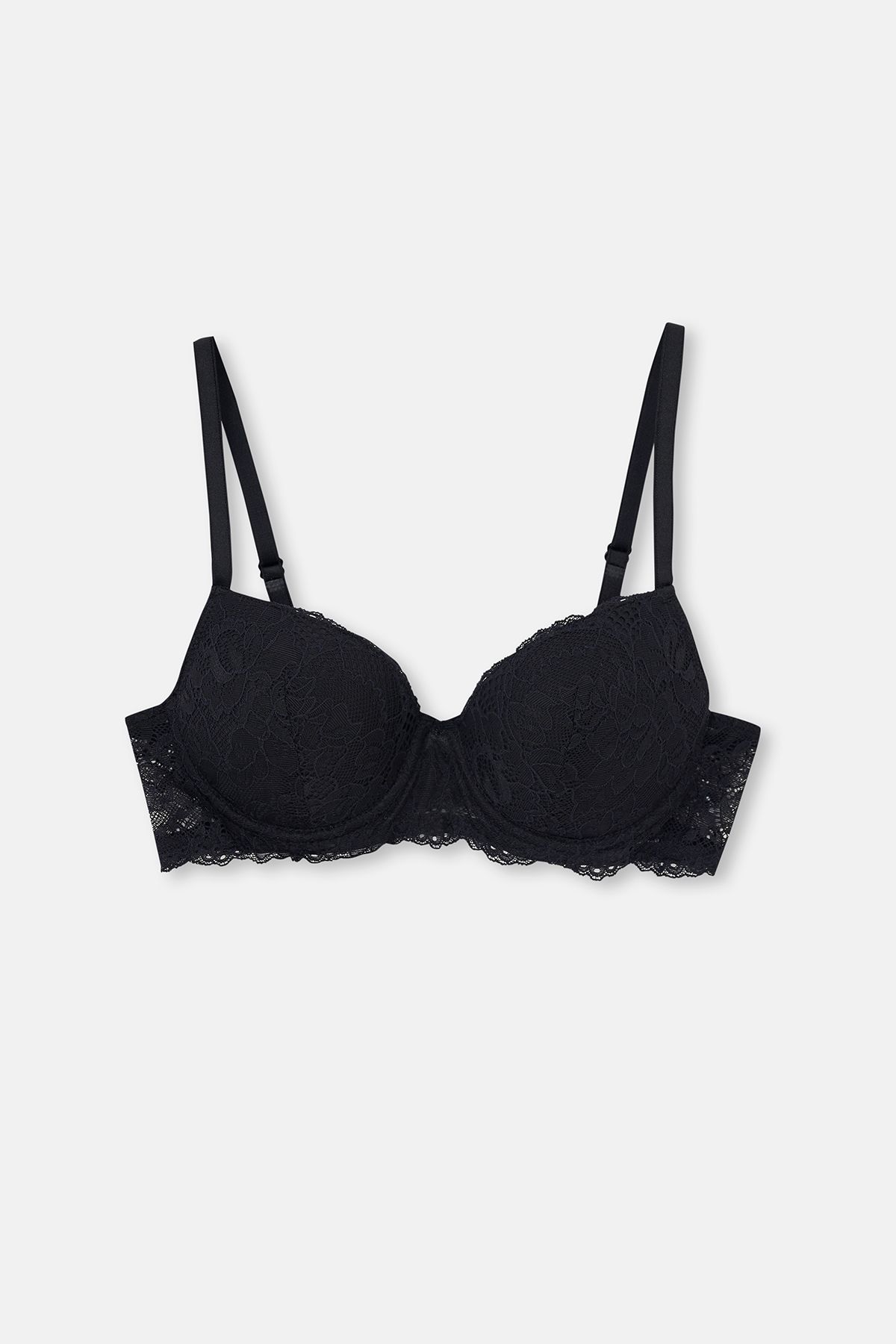 Eros-Black Ersk1110 Begonvile Lace Empty Cup Bra 1