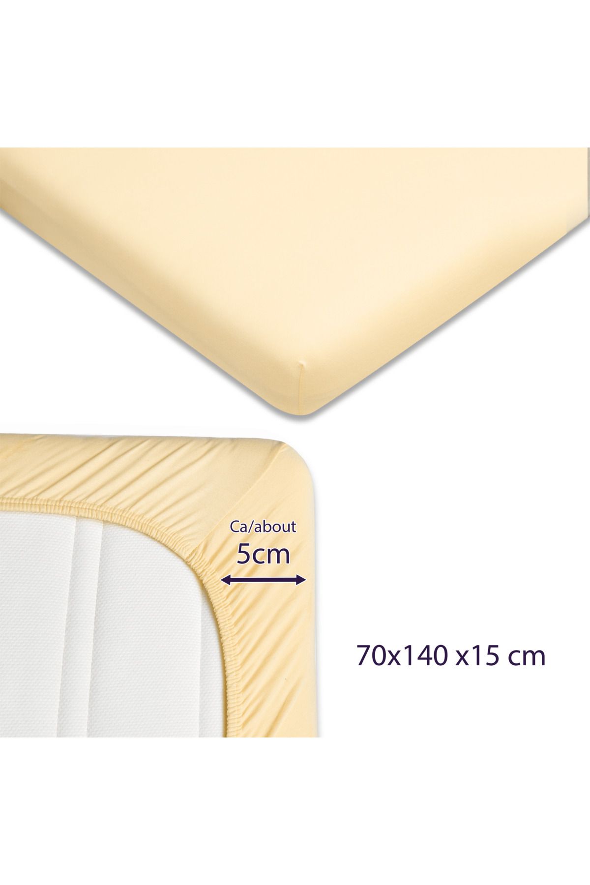 Brielle-Jersey Kinder Spannbettlaken 70x140 cm Baumwolle, Oekotex Zertifiziert Spannbetttuch Waschba 4