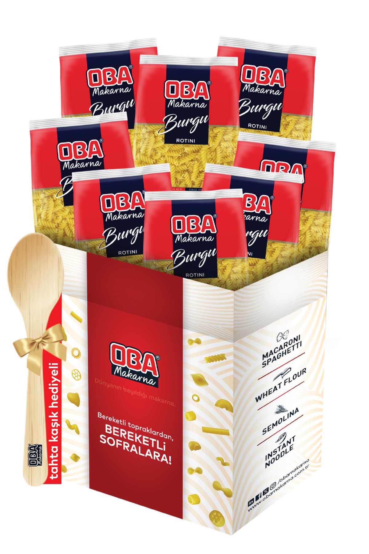 Oba Makarna 8'li Burgu Makarna (8x500 Gr)