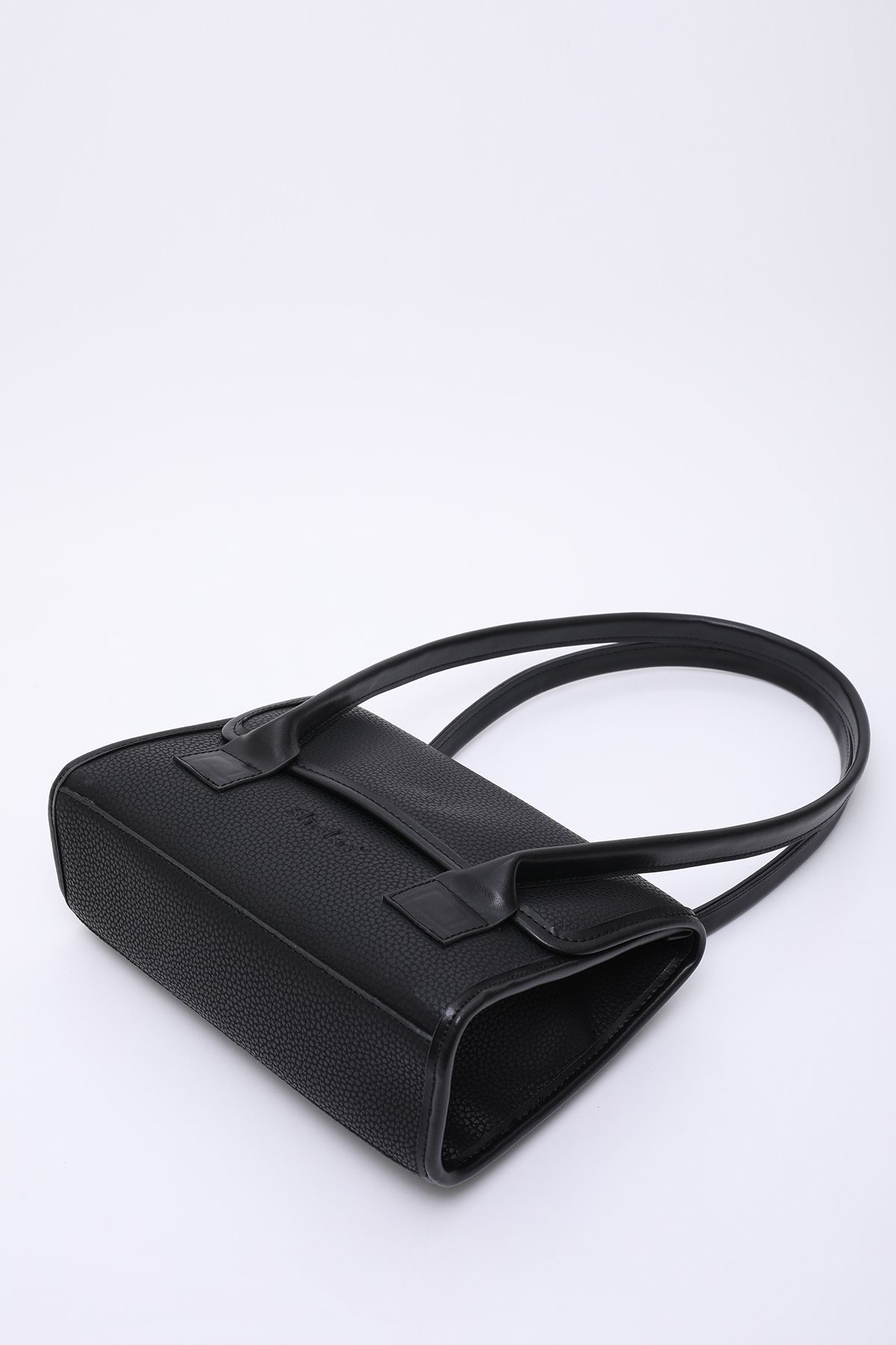 SHAKA-Black Shk178 Faux Leather, Single Compartment, Snap Fastener, Arm and Shoulder Bag 8