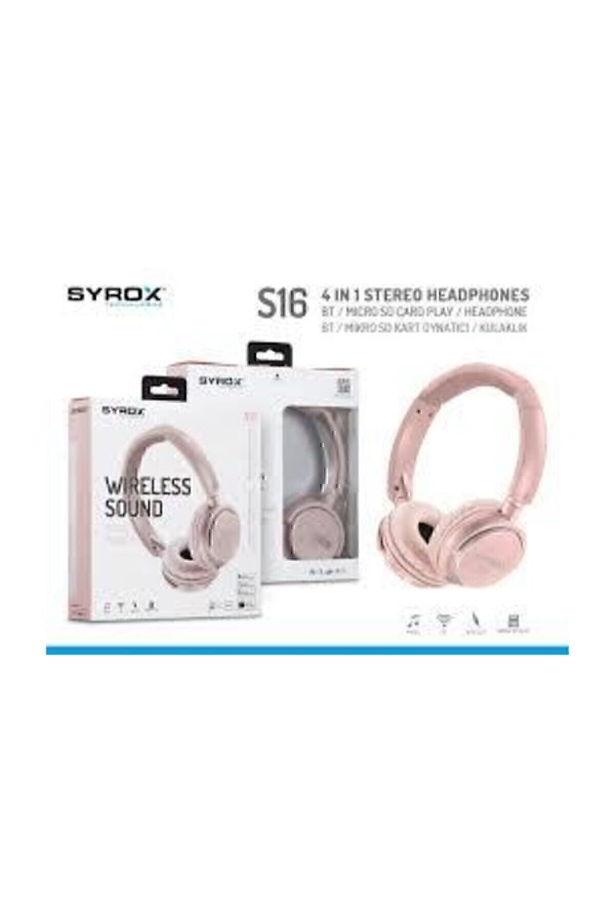 Syrox S16 Bluetooth Kulak Üstü Kablosuz Mikrofonlu Kulaklık-2