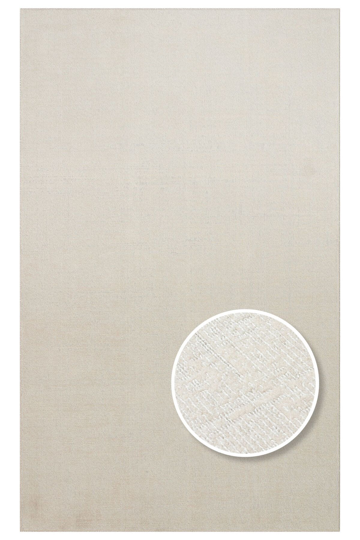 Eko Halı MAYER HALI KALAHARİ PLAIN CREAM Özel Dokuma Tekniği ile Üretilen Modern Sade Desenli Makine Halısı