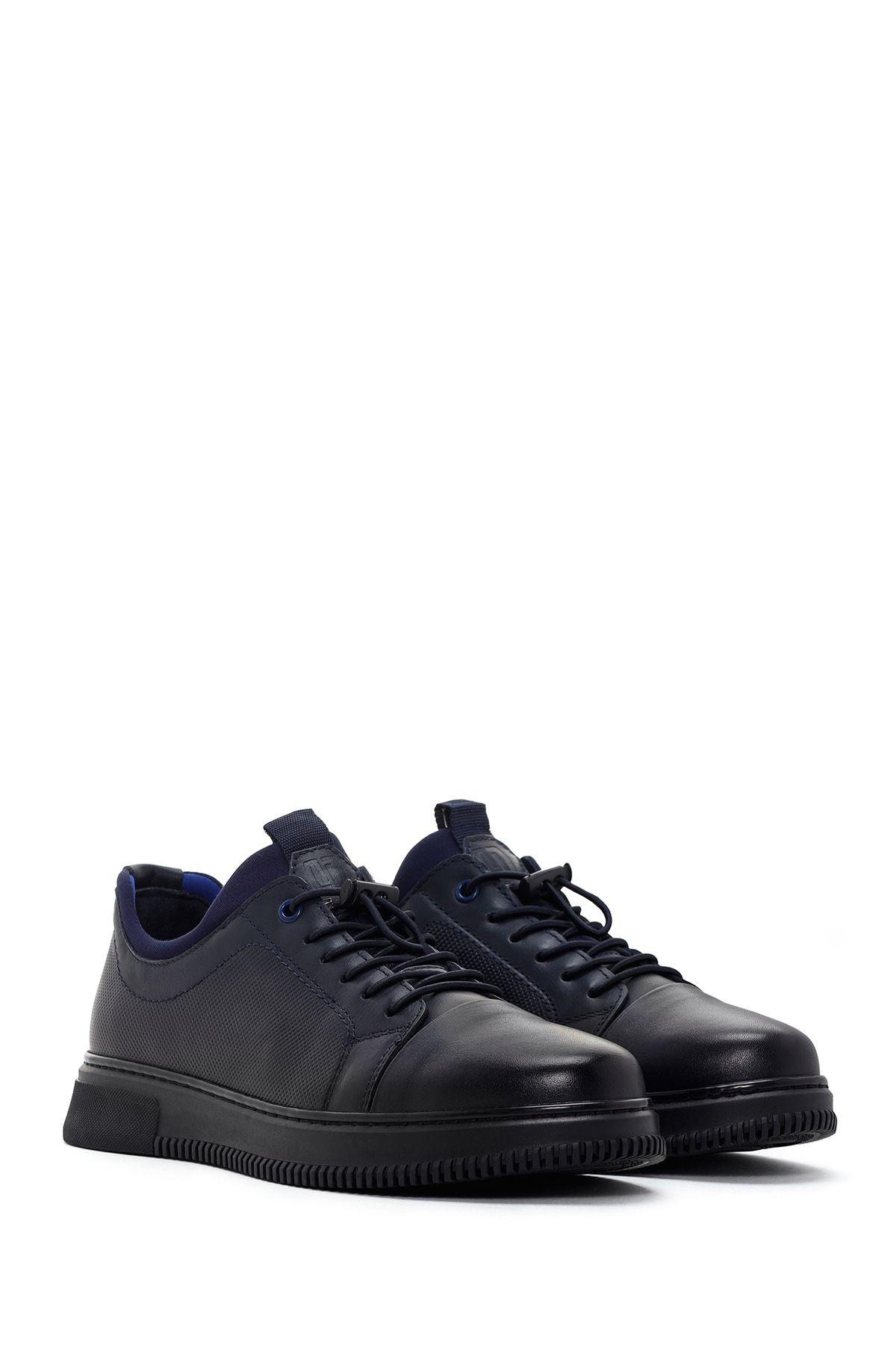 Derimod-Navy Blue Leather Sneaker - Lace-up, Men's, 24WFD 676026 3