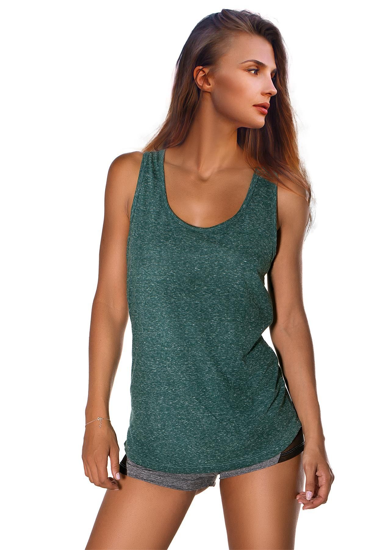 Doremi-Sports Tank Tops - Green - Casual 2