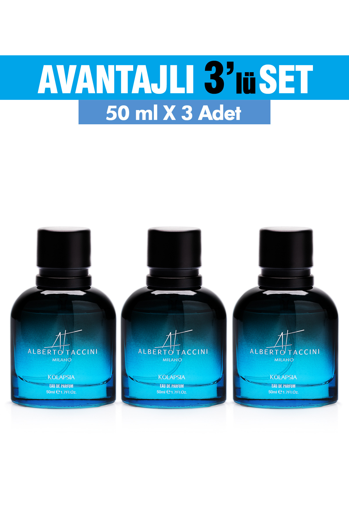 آلبرتو تاچینی ست 3 تایی عطر مردانه Alberto Taccini Kolapsia 50 میلی لیتری