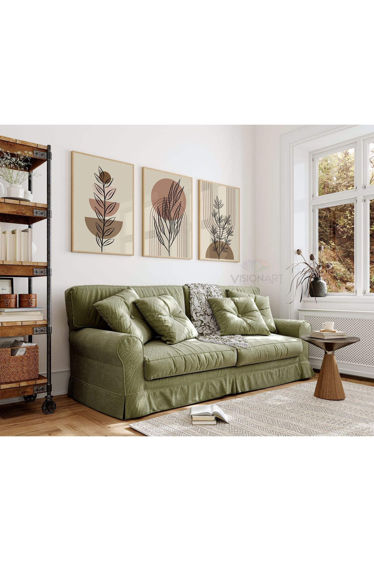 CANVASUM-Minimalist Line Art Boho Frameless Set of 3 Table 2