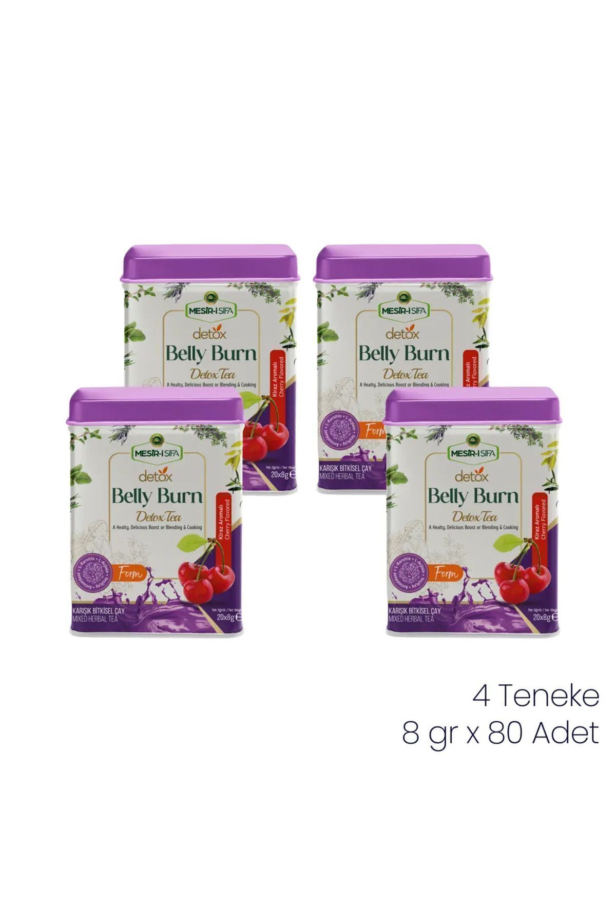 Mesirişifa Belly Burn Detox Çayı 8gr 20'li 4'lü Kutu Detoks Tea