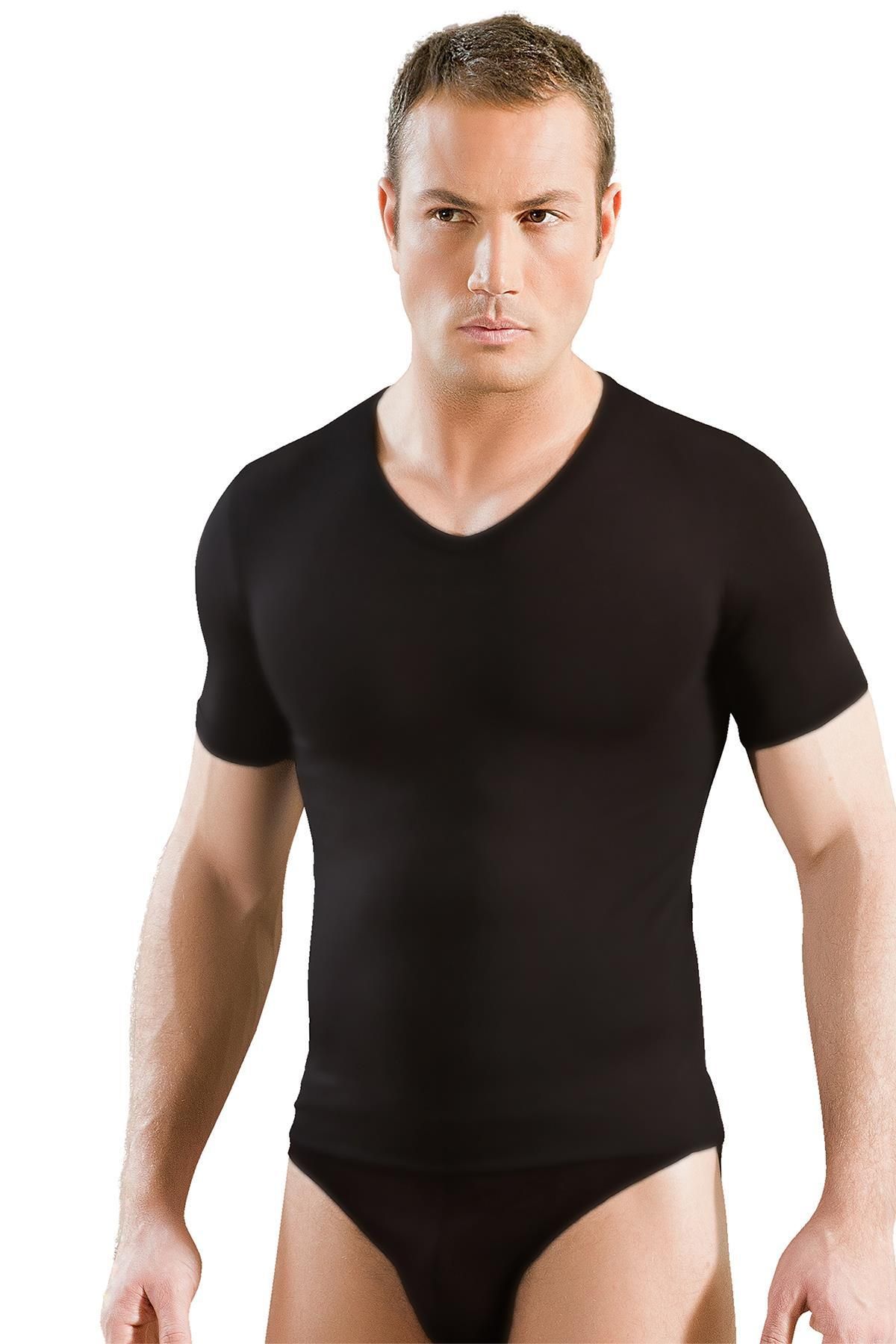 Miorre-Tricou cu mânecă scurtă cu decolteu în V - Strech modal 5