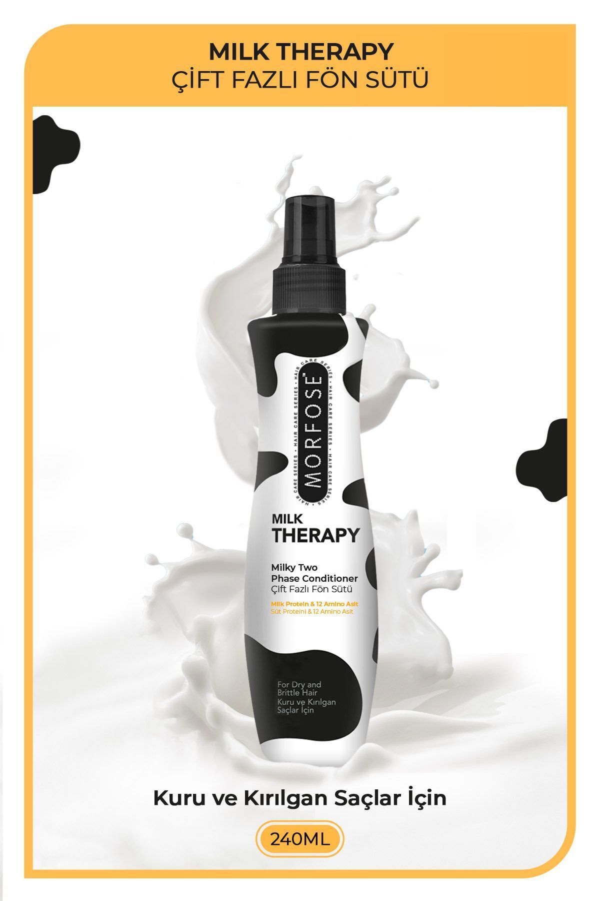 GRATİS Milk Therapy Çift Fazlı Saç Bakım Fön Sütü 240 ml - Besleyici, Koruyucu Etki — İCİREN-006