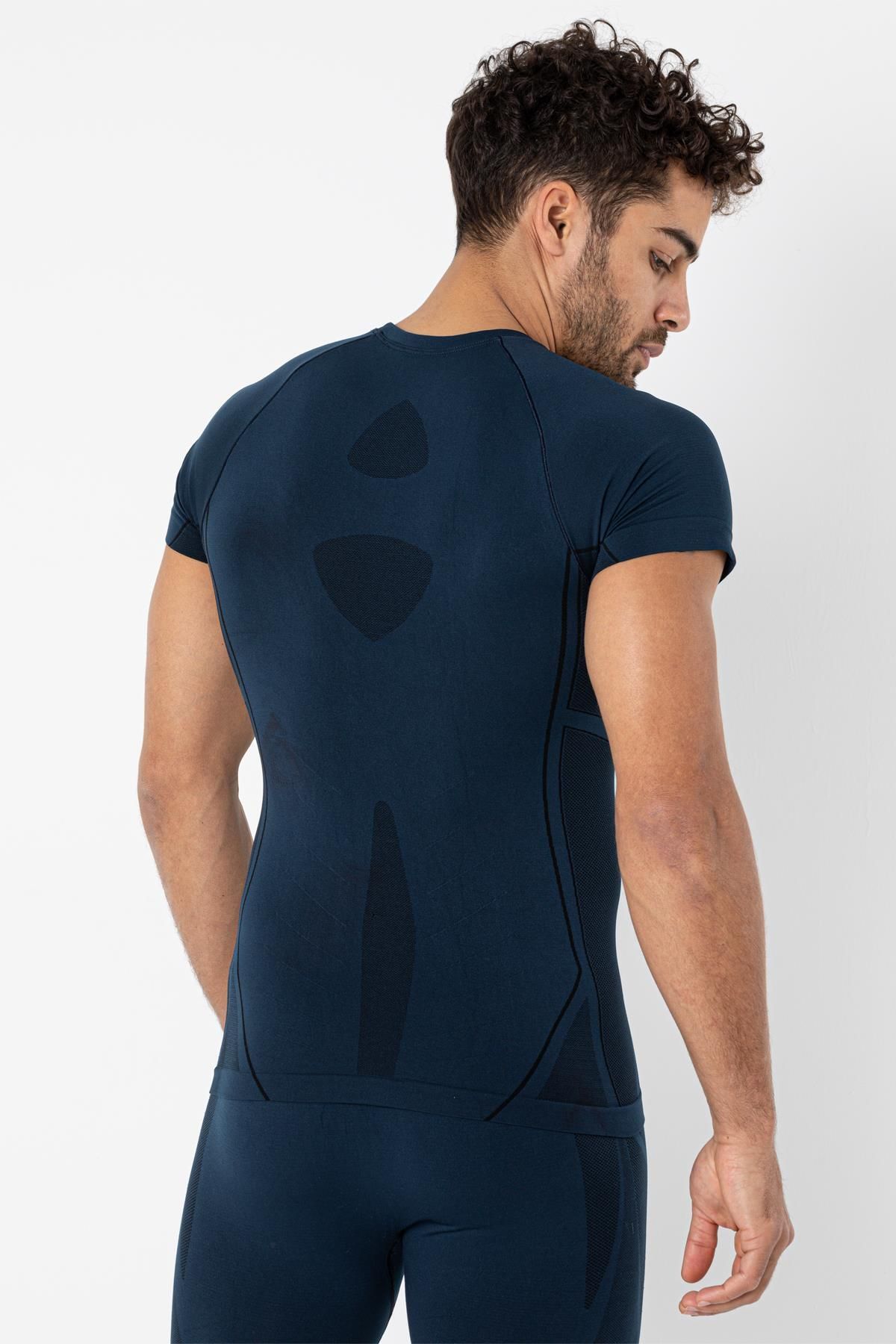 MioFit-Tricou sport cu mânecă scurtă fără cusături Cool Dry pentru bărbați 4