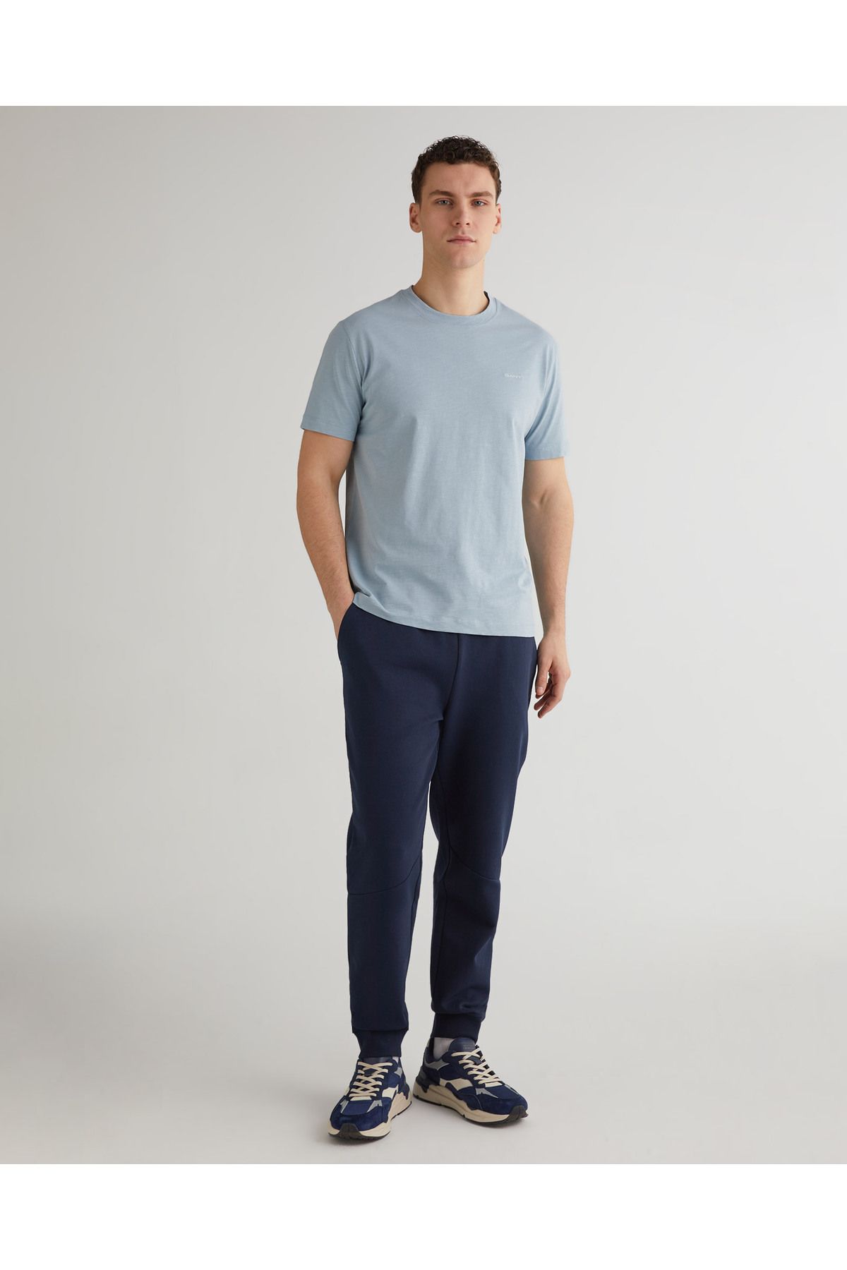 Gant-Men's Navy Blue Regular Fit Sweatpants 1