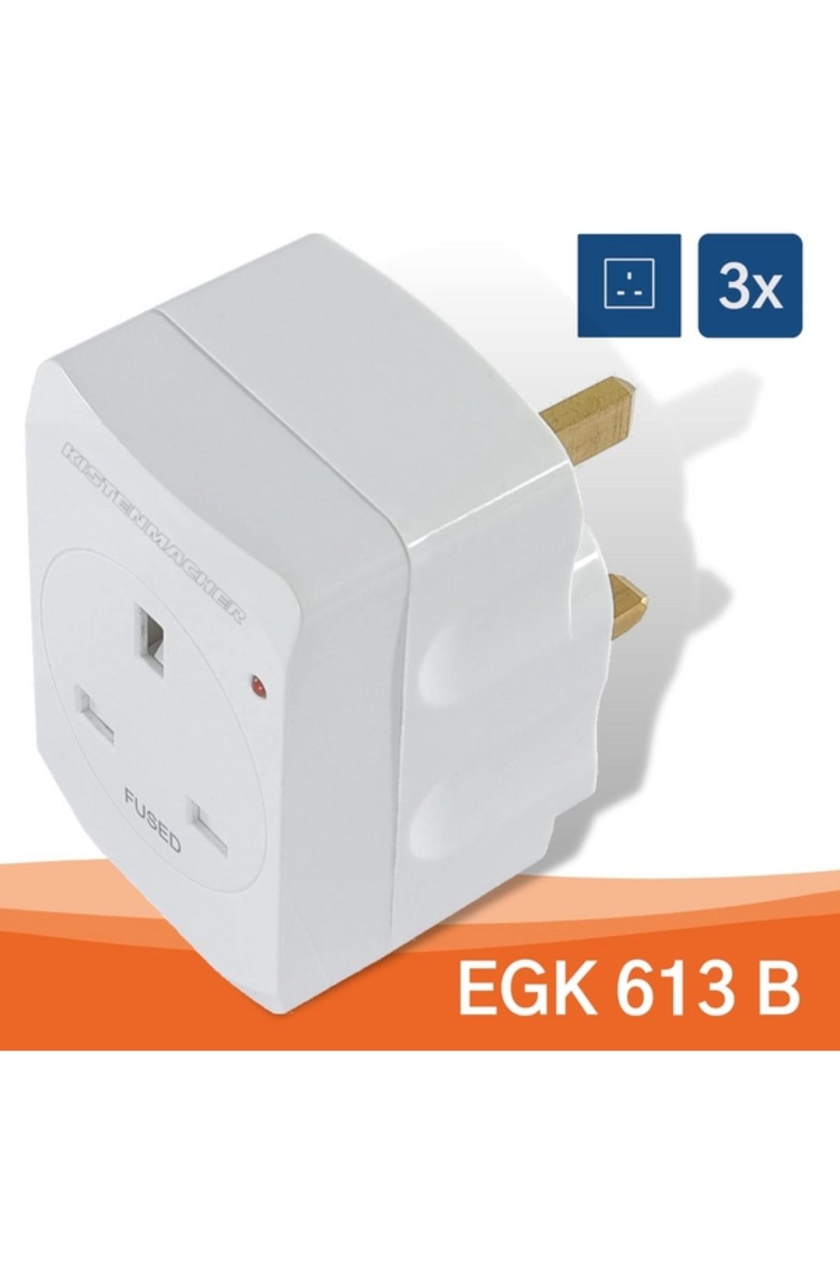 Kistenmacher-3250W Fast-Charging Compact Wall Socket Adapter EGK 613B 4