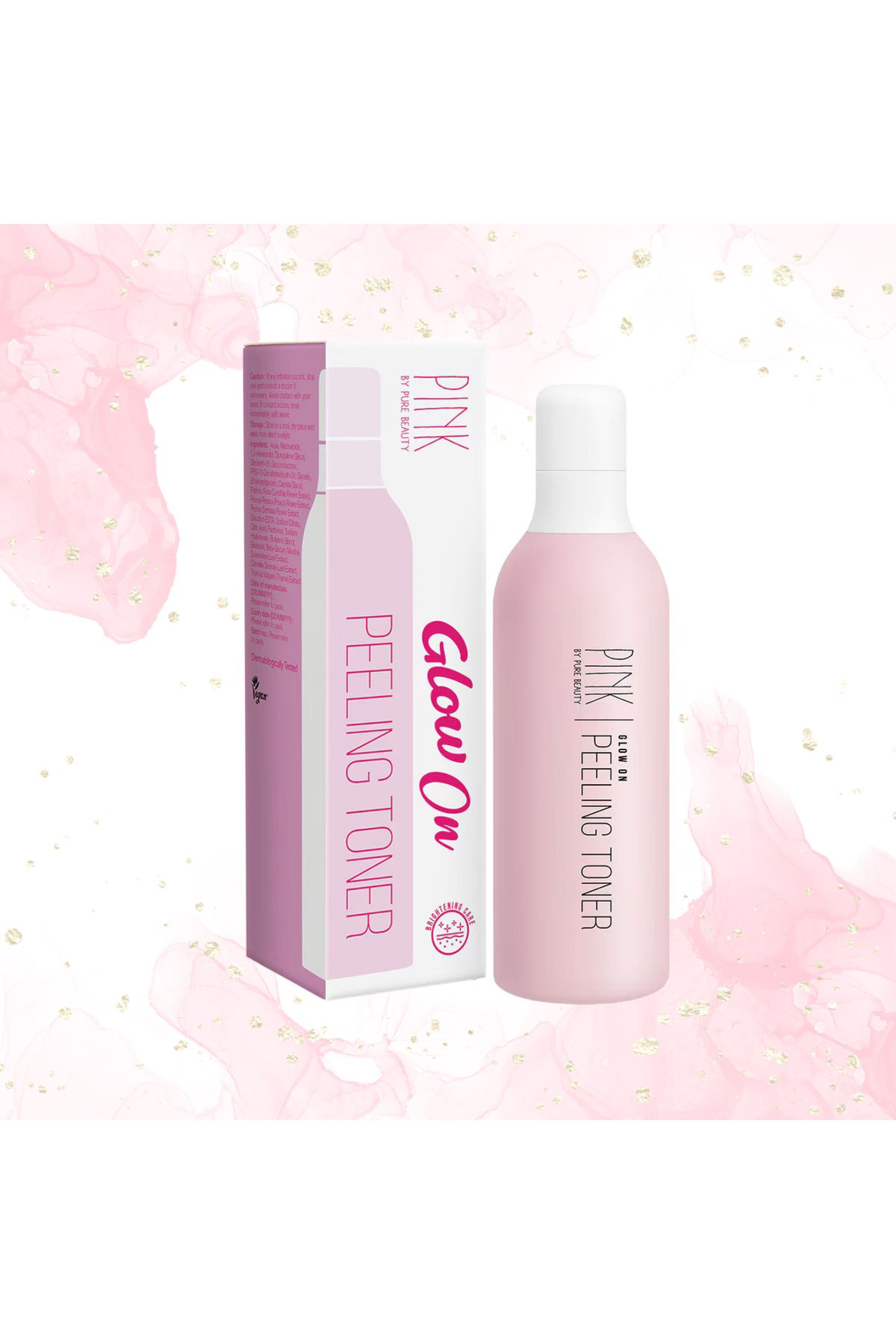 PURE BEAUTY-Glow on Cleansing Cream 125 ml - Peeling Tonic 200 ml Set of 2 3